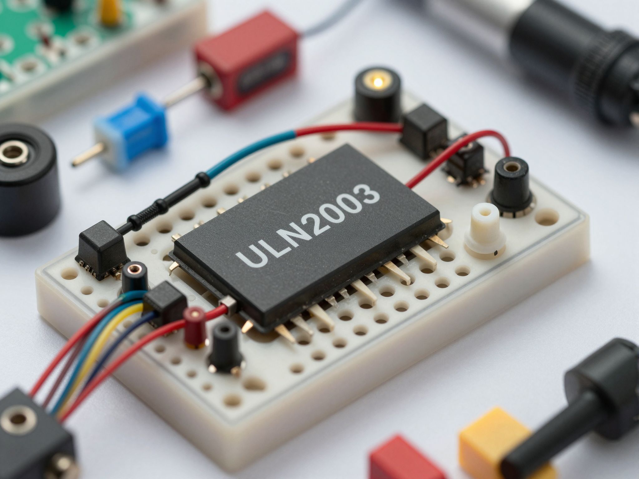 A ULN2003 léptetőmotorok precíz vezérlését teszi lehetővé hobbi projektekben.