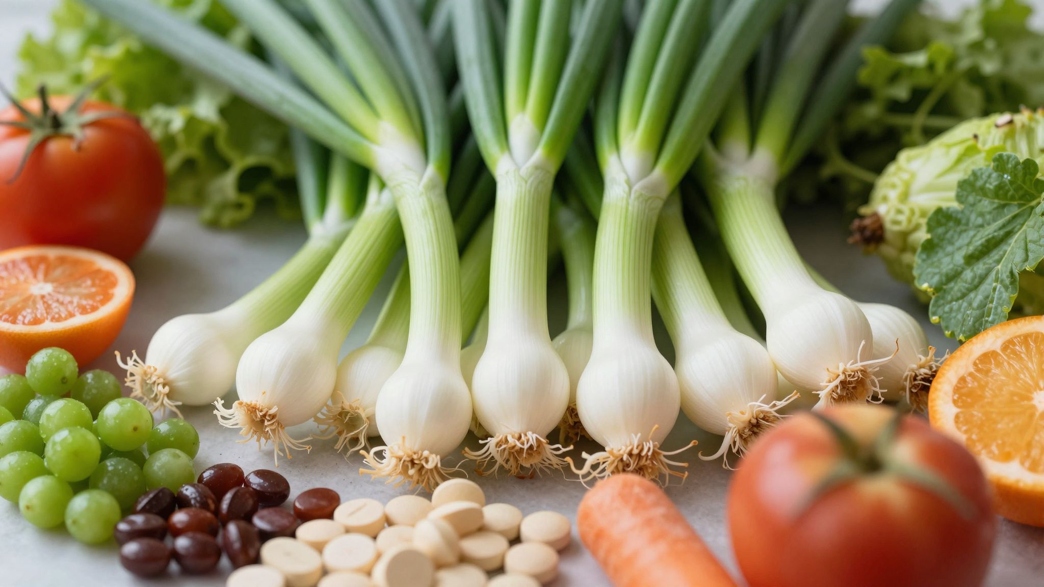 Az újhagyma gazdag C-vitaminban és vastartalmú ásványi anyagokban.