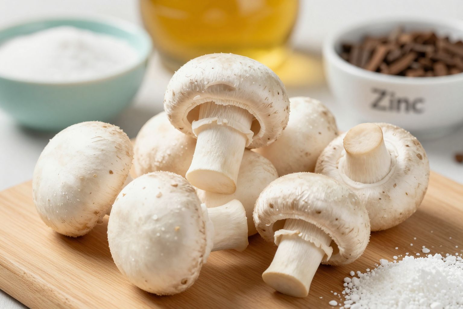 A csiperke gazdag cinkben és szelénben, fontos ásványi anyagokban.