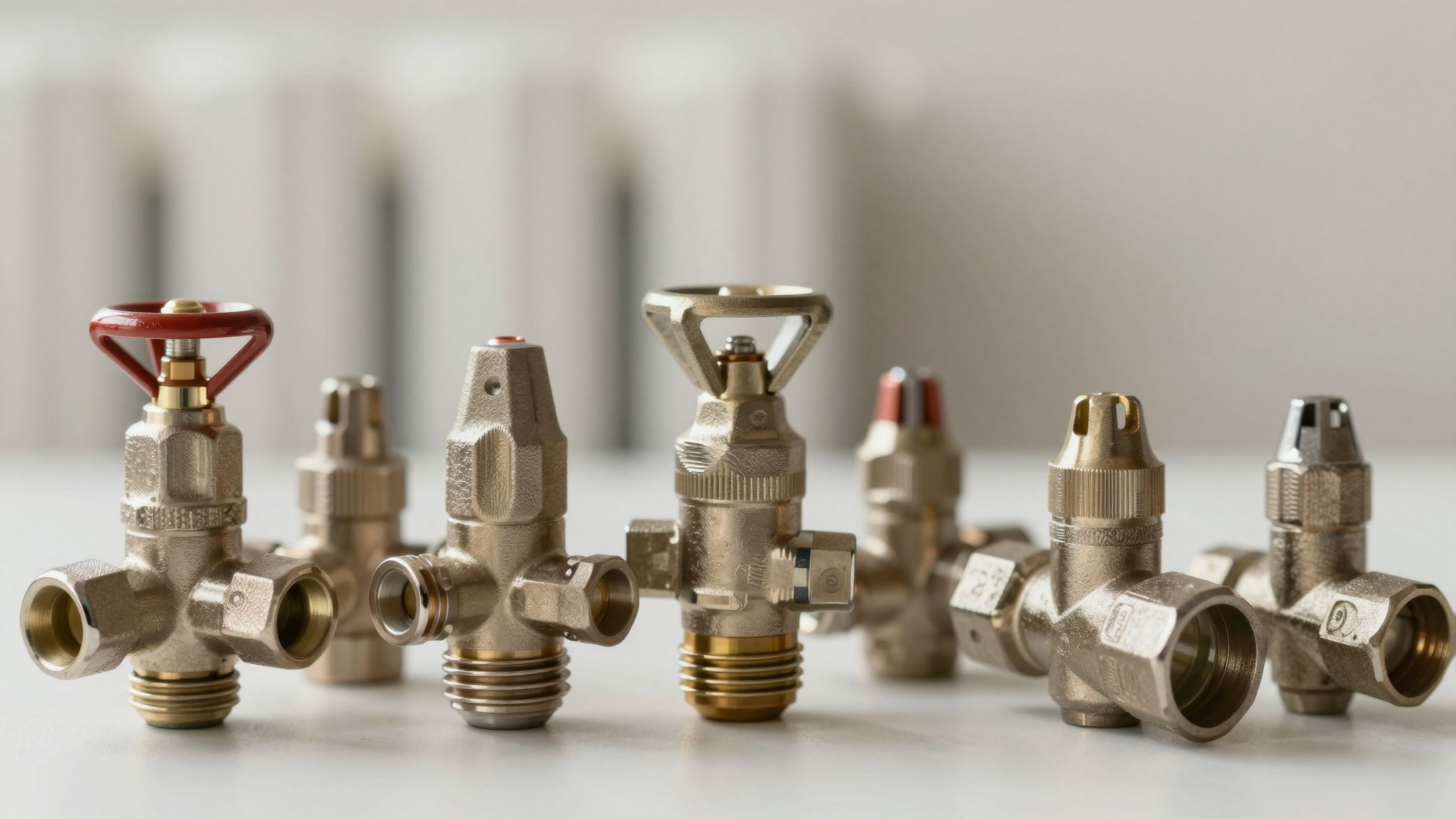 Az alsó szelepek szabályozzák a radiátor vízáramlását hatékonyan.