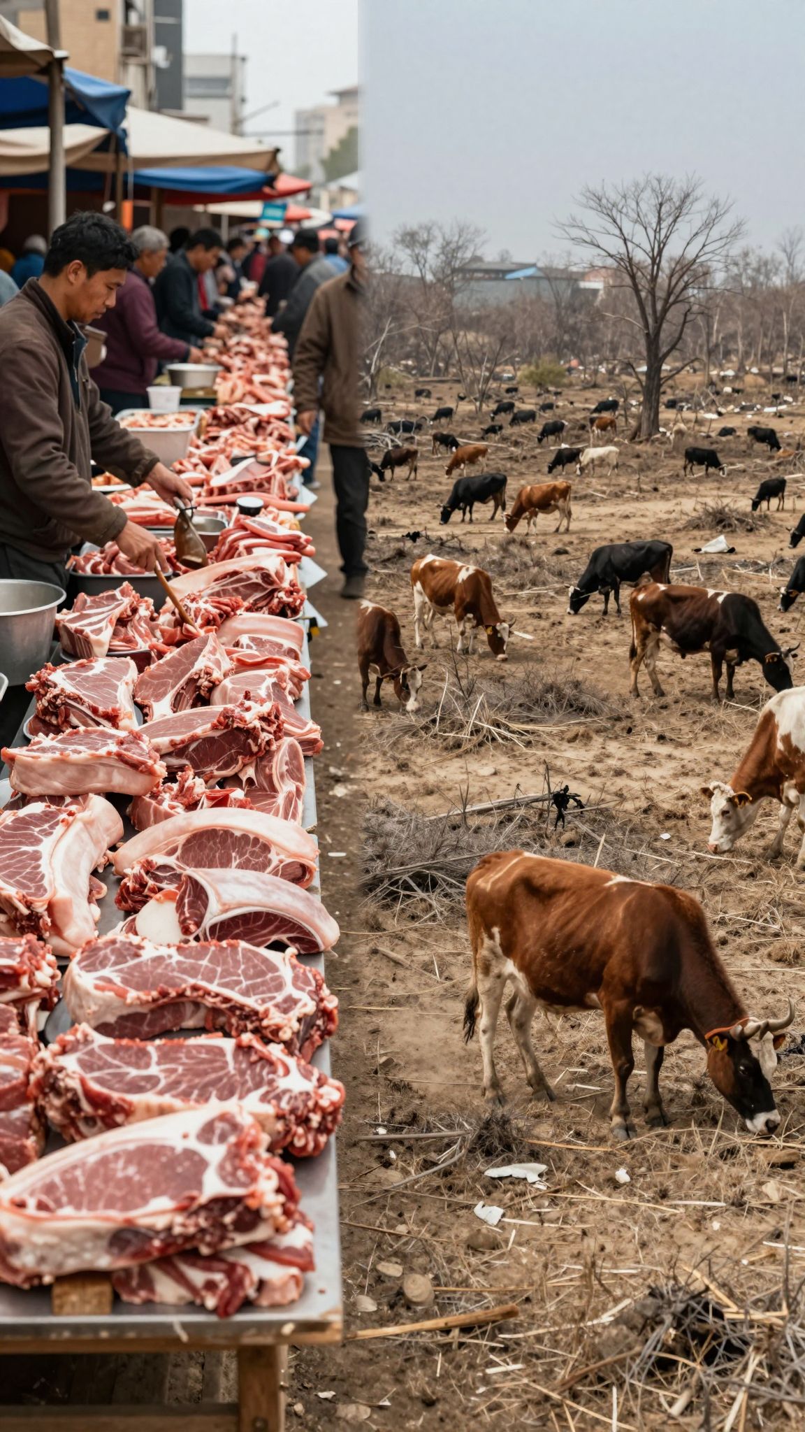 A húsfogyasztás globális szinten jelentős üvegházhatású gázkibocsátást eredményez.