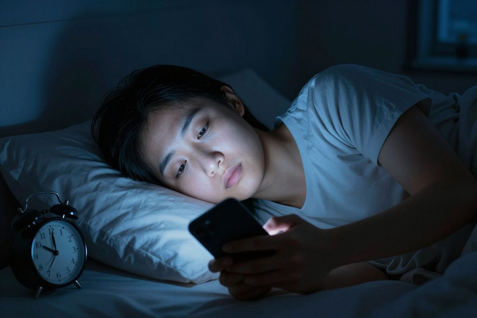 A kék fény megzavarja a melatonin termelést és az alvást.