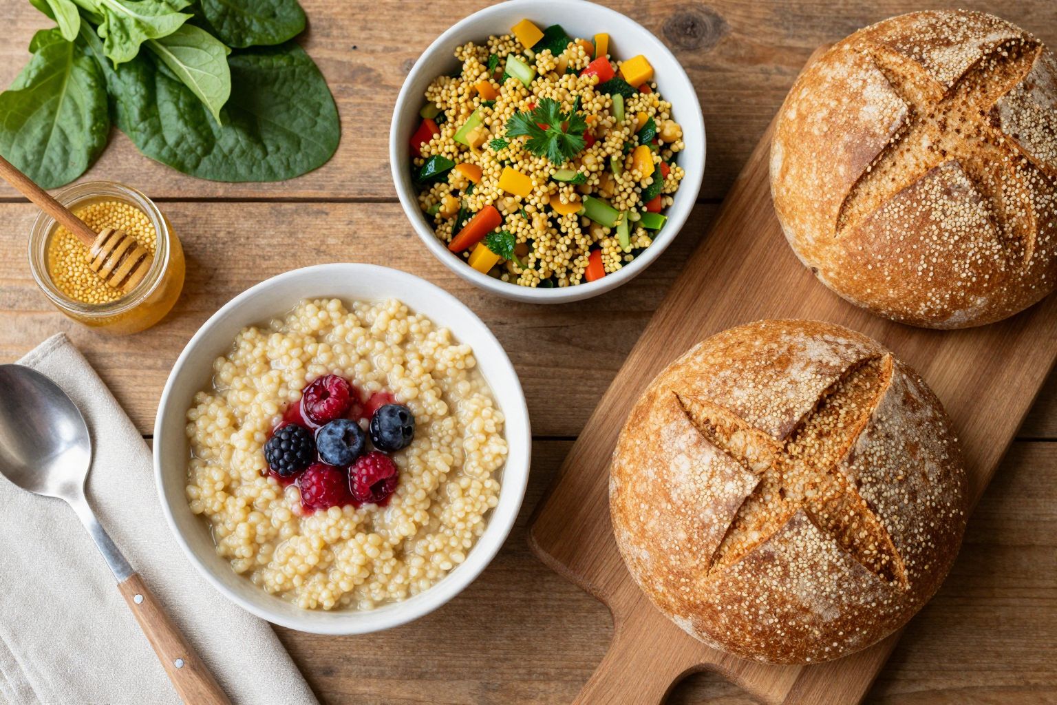 A köles édes és sós ételekben egyaránt gazdagítja az ízeket.