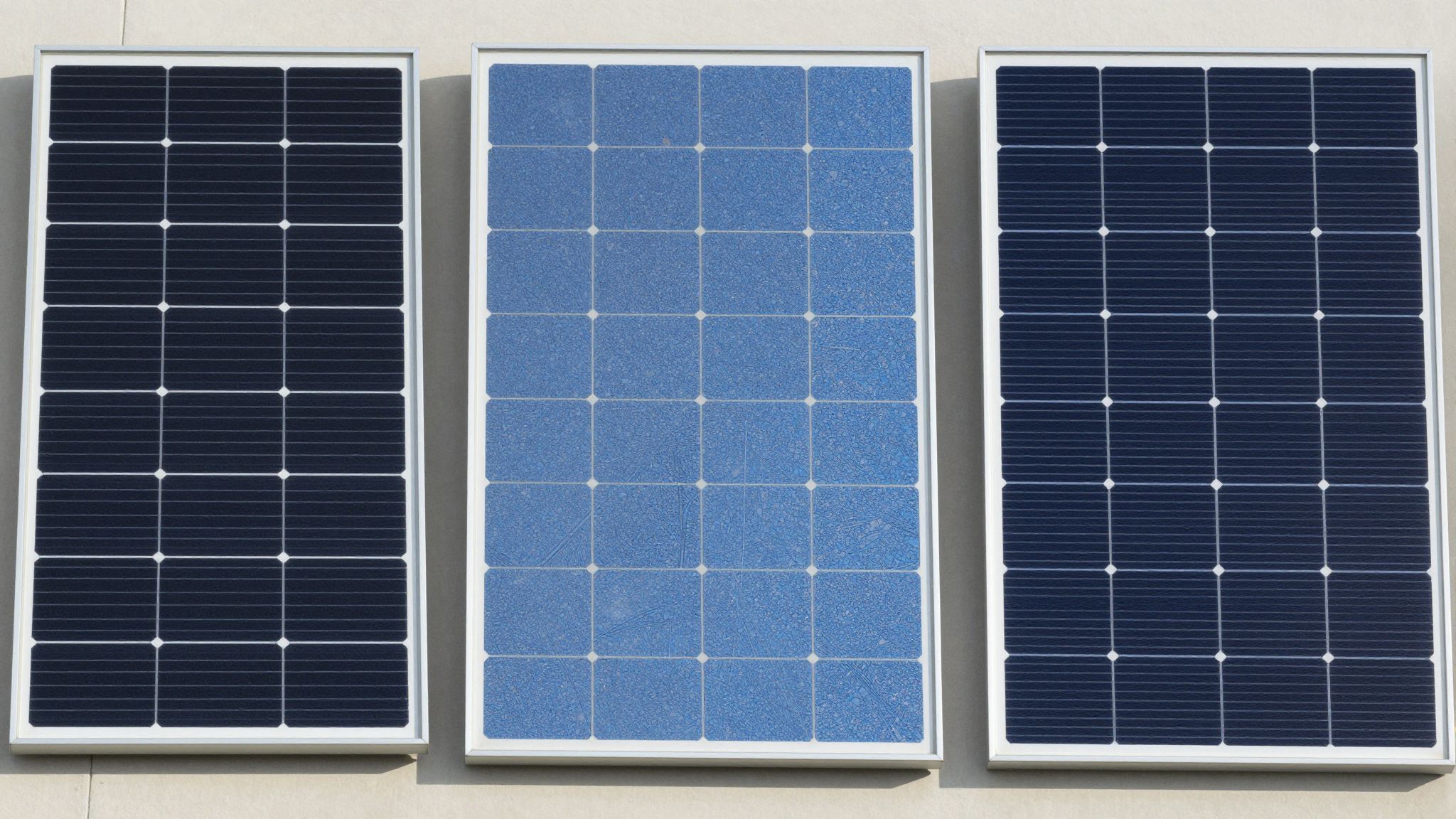 A monokristályos napelemek magasabb hatásfokkal rendelkeznek, mint polikristályos társaik.