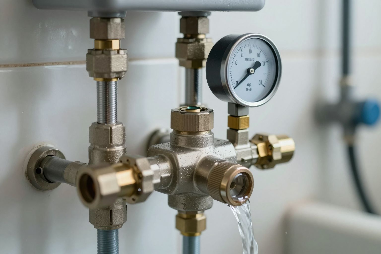 A nyomáskapcsoló automatikusan szabályozza a víznyomást.