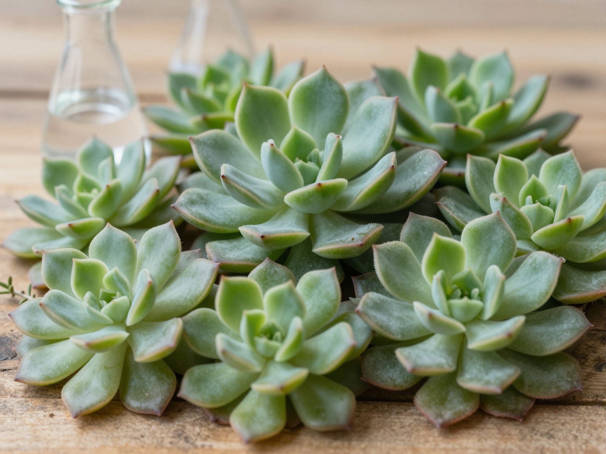 Szukkulensek gyulladáscsökkentő és sebgyógyító hatású vegyületeket tartalmaznak.