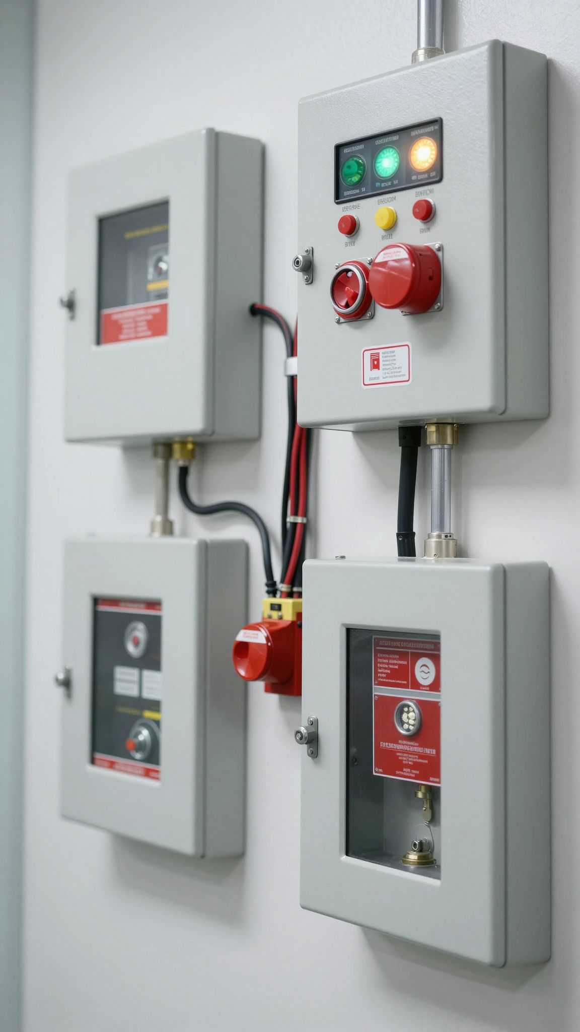 A tűzvédelmi kapcsolók gyors áramkimaradást biztosítanak veszély esetén.