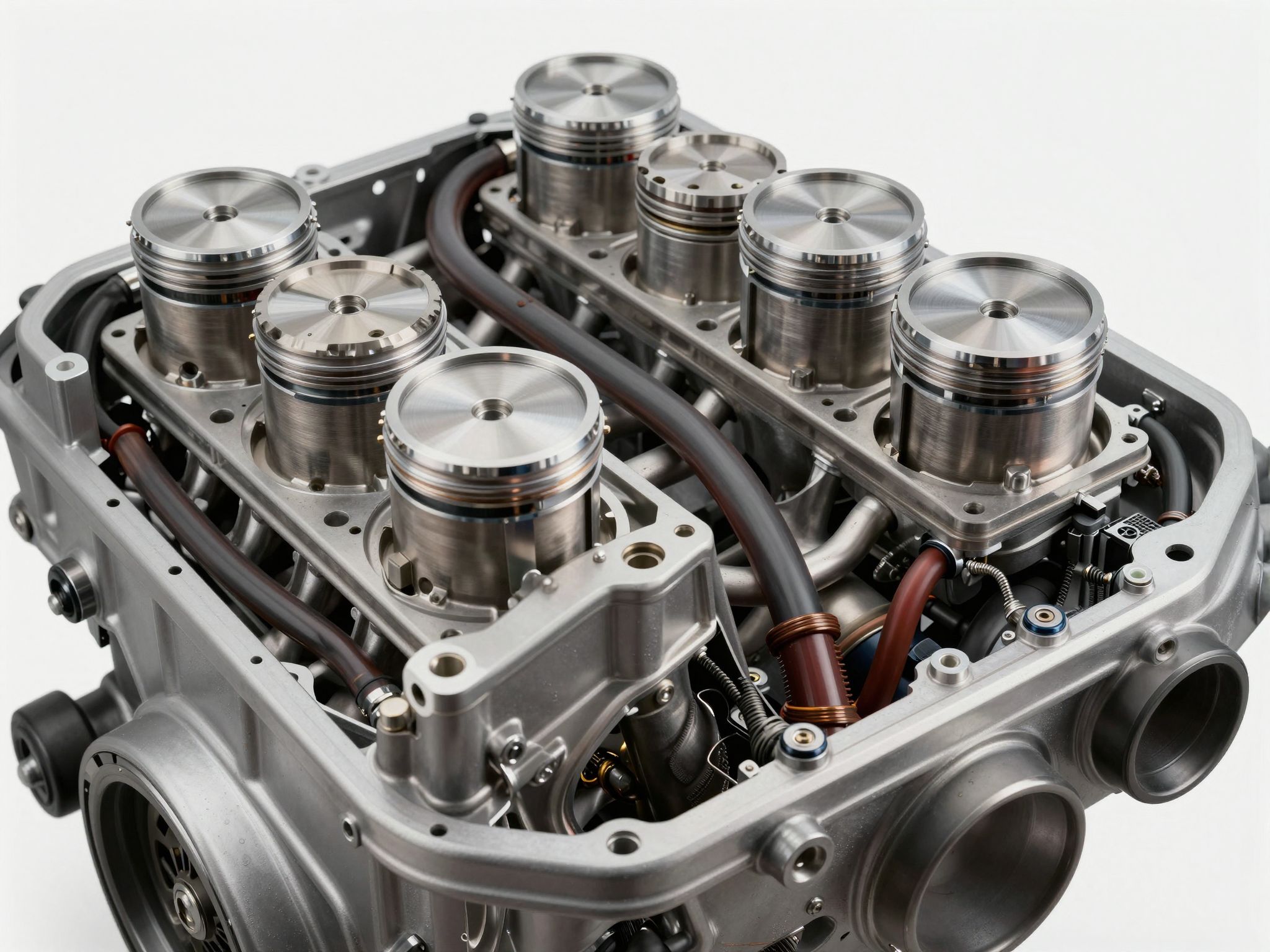 A V-motor hűtése optimalizálja a hengergeometria hőeloszlását.