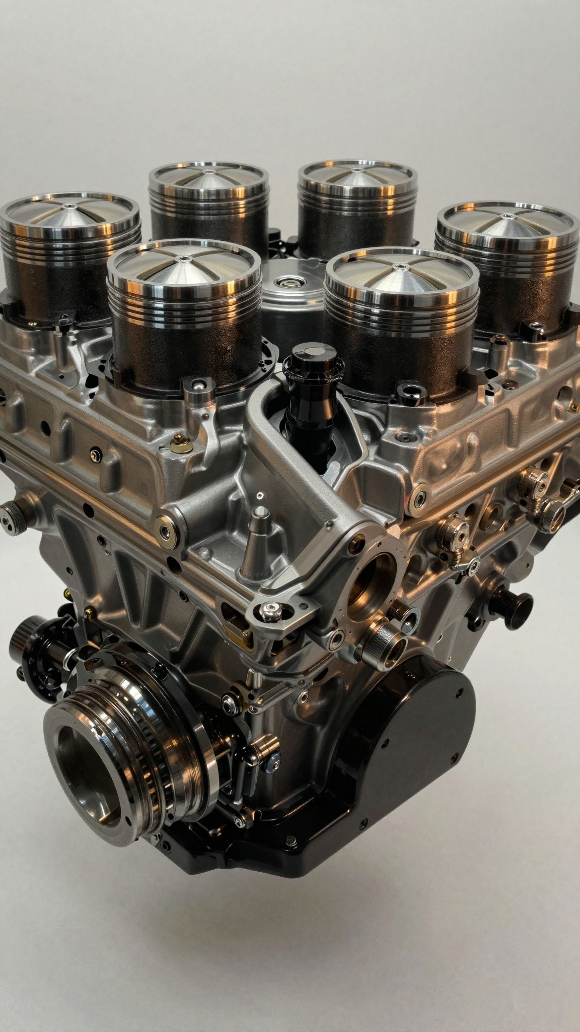 A V8 motor kiegyensúlyozott teljesítményt és karakteres hangot biztosít.