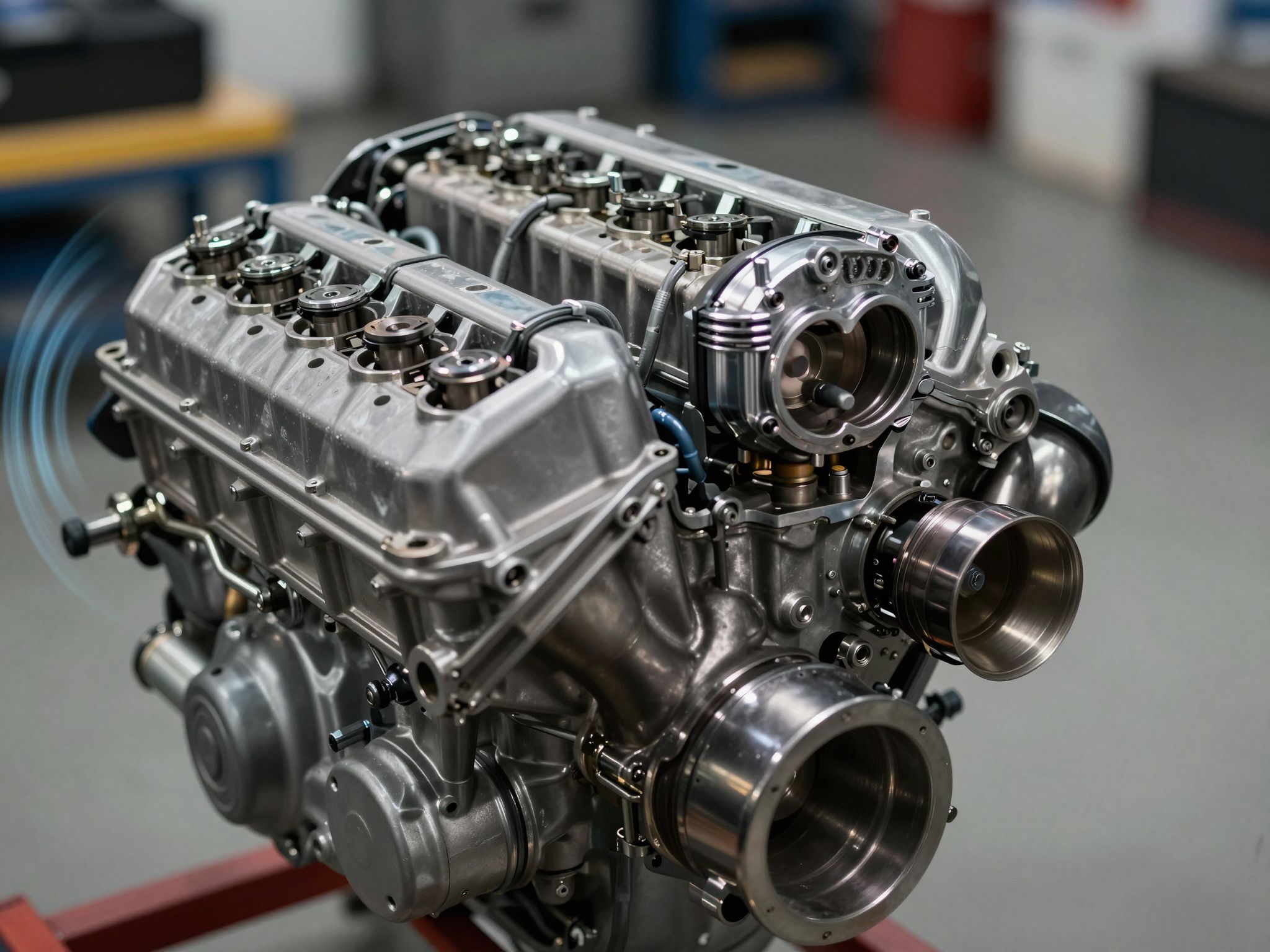 A V8 motor jellegzetes hangja a hengerrobbanások ritmusából ered.