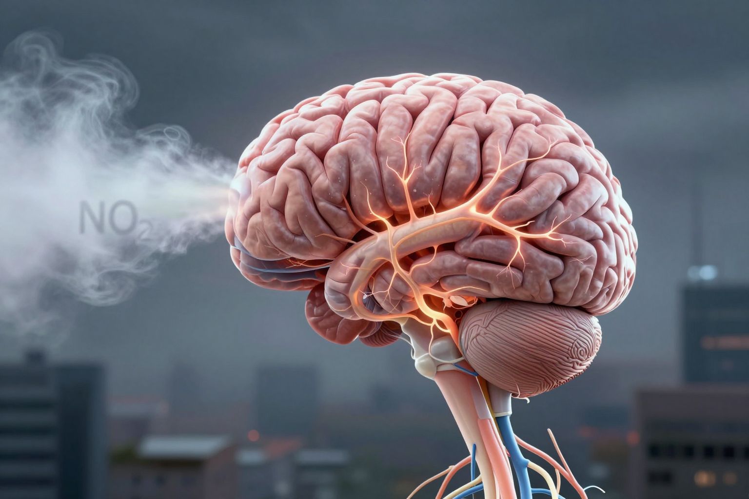 A NO2 hosszú távon károsíthatja az idegrendszer működését.