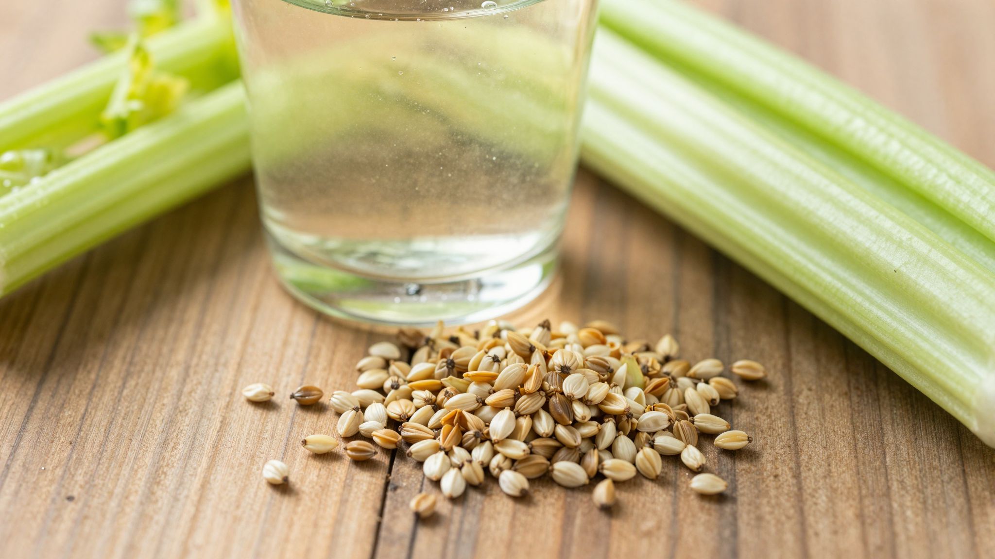 A zellermag természetes vízhajtó hatása növeli a vizeletkiválasztást.