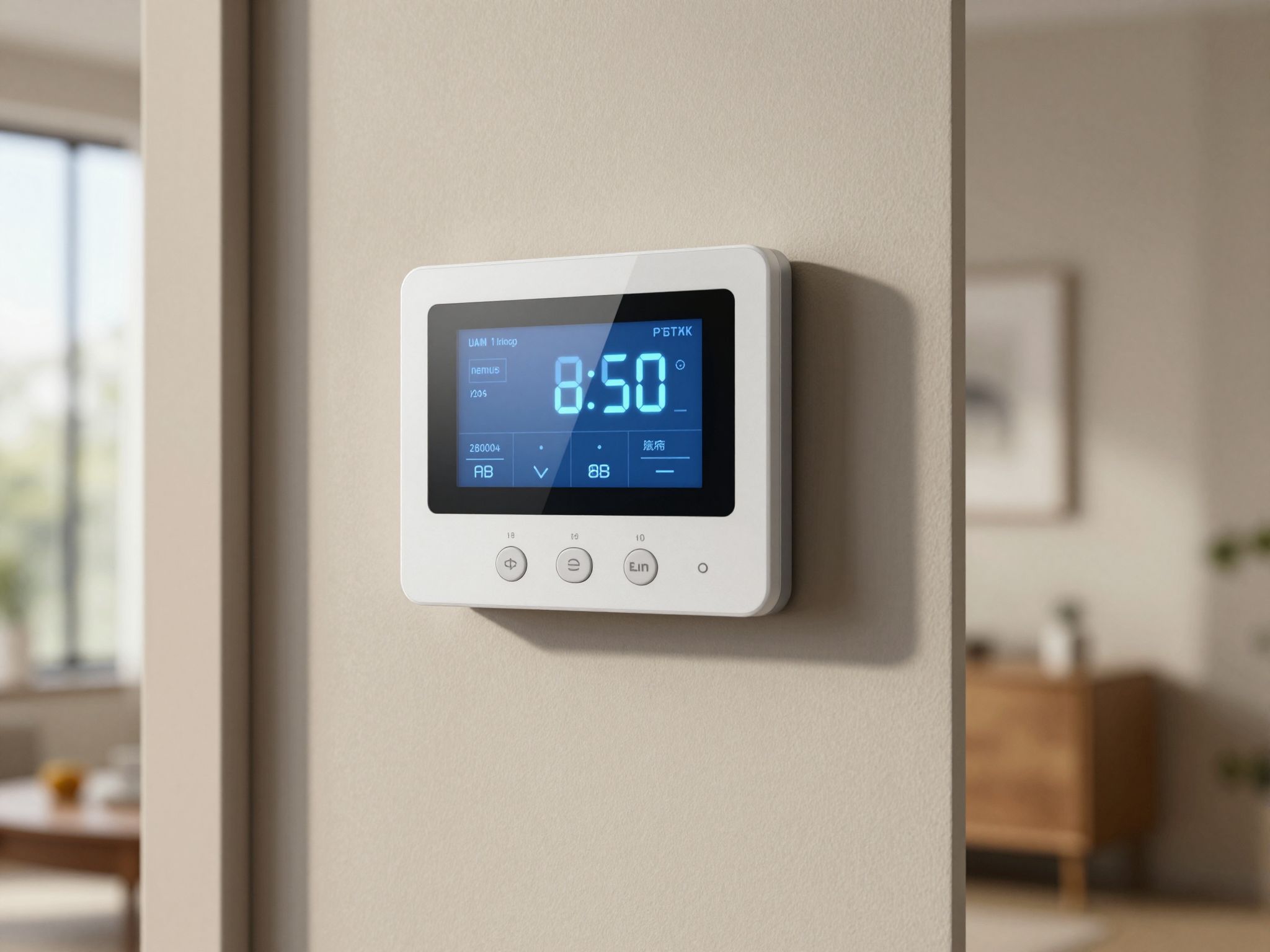 A programozható termosztát automatikusan szabályozza a hőmérsékletet időzítve.