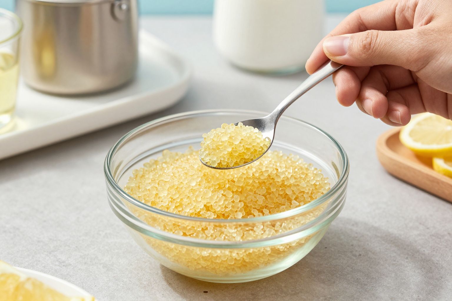 A lecitin granulátum napi adagja 5-15 gramm között ajánlott.