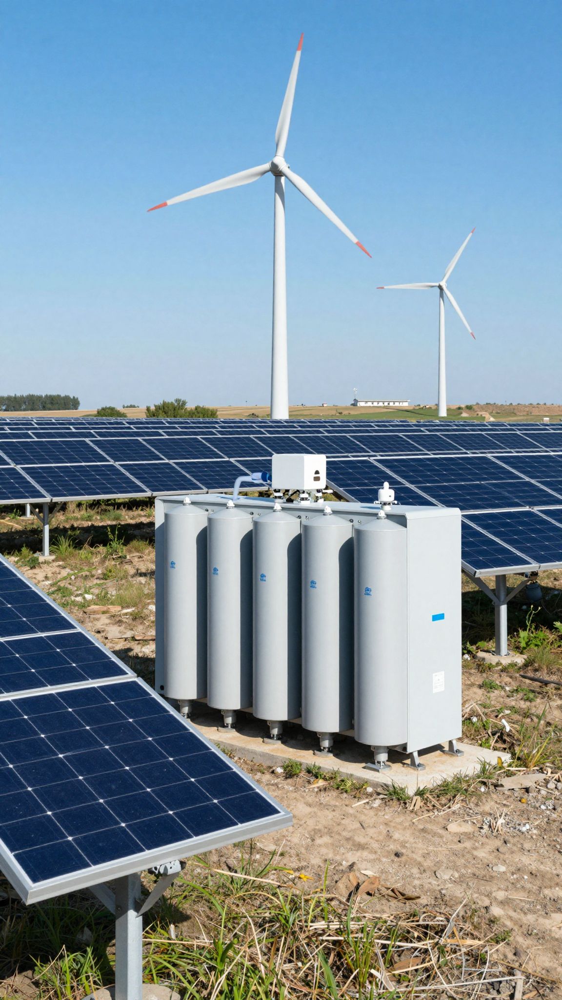 A nap- és szélenergia kombinációja hatékony hidrogéntermelést biztosít.