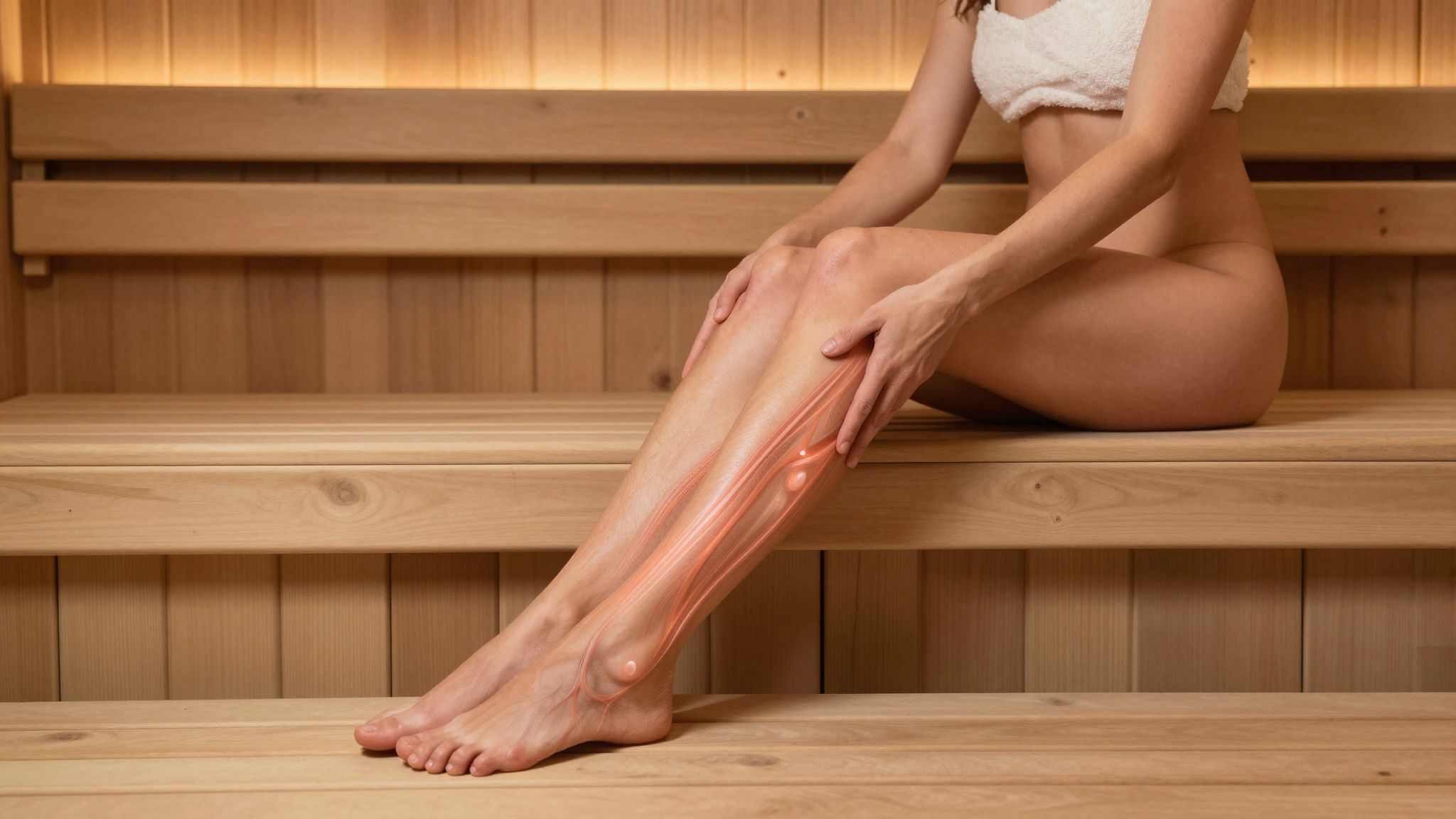 A szaunázás javítja a vérkeringést, csökkenti a visszér tüneteit.