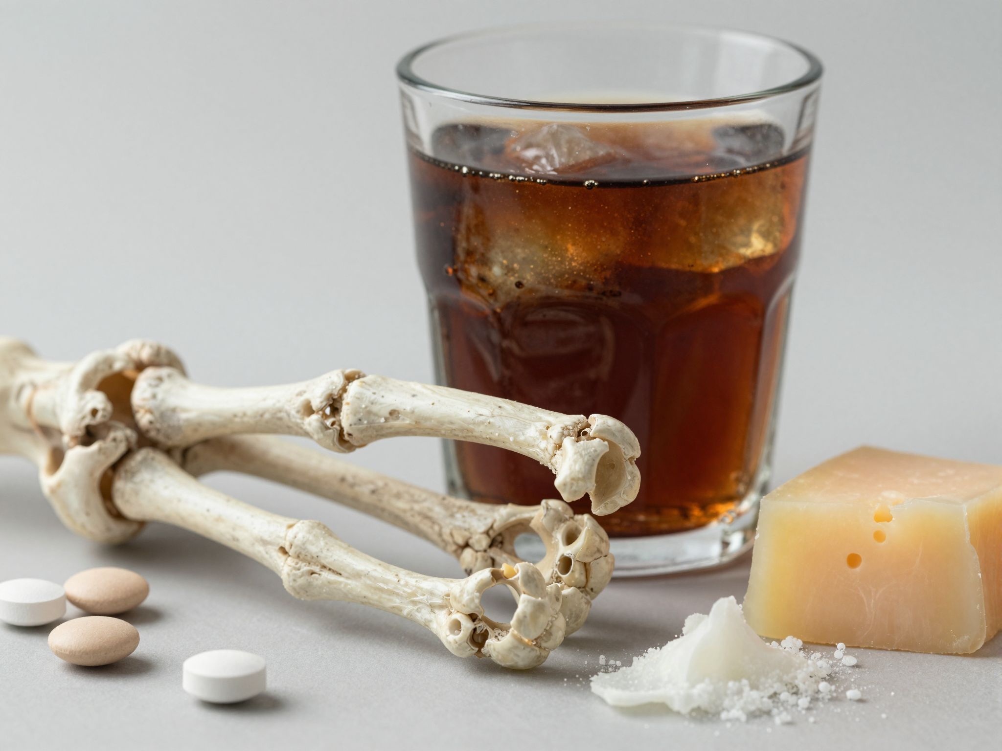 A foszforsav túlzott bevitele károsítja a kalcium-felszívódást.