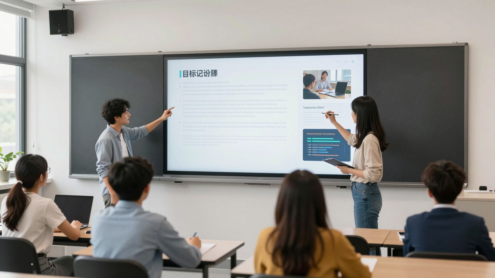 A digitális tábla interaktív tanulást és személyre szabott oktatást tesz lehetővé.