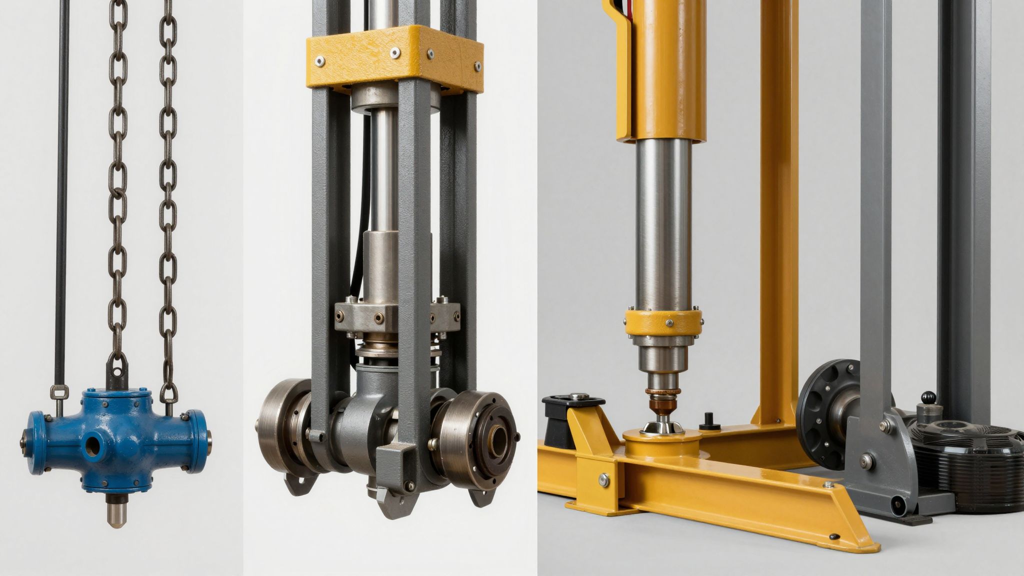 A fogasléces emelő precíz pozicionálást kínál korlátozott teherrel.