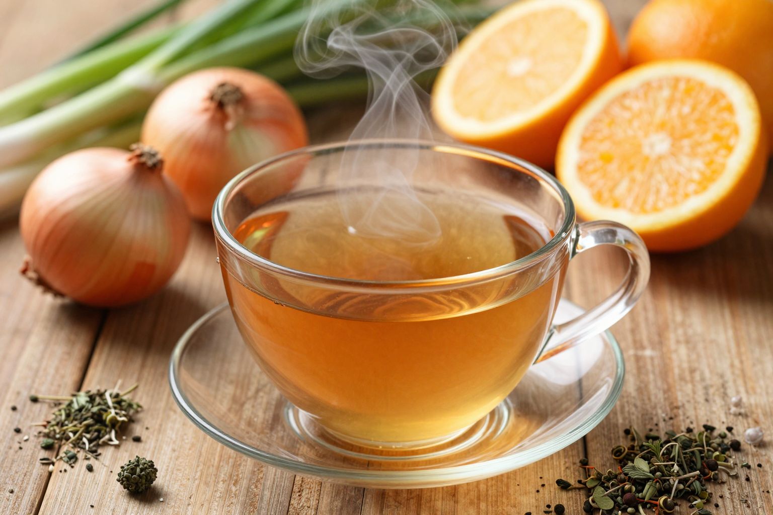 A hagymatea gazdag C-vitaminban, erősíti az immunrendszert.