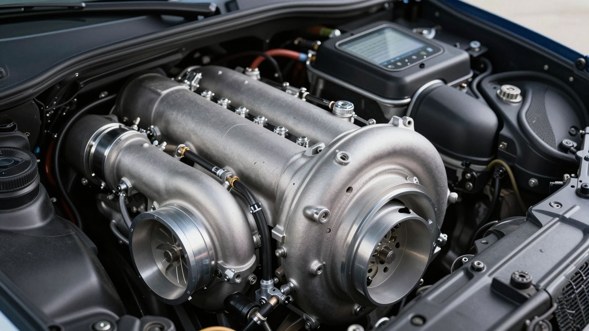 A hibrid turbó integrációja javítja az üzemanyag-hatékonyságot és teljesítményt.