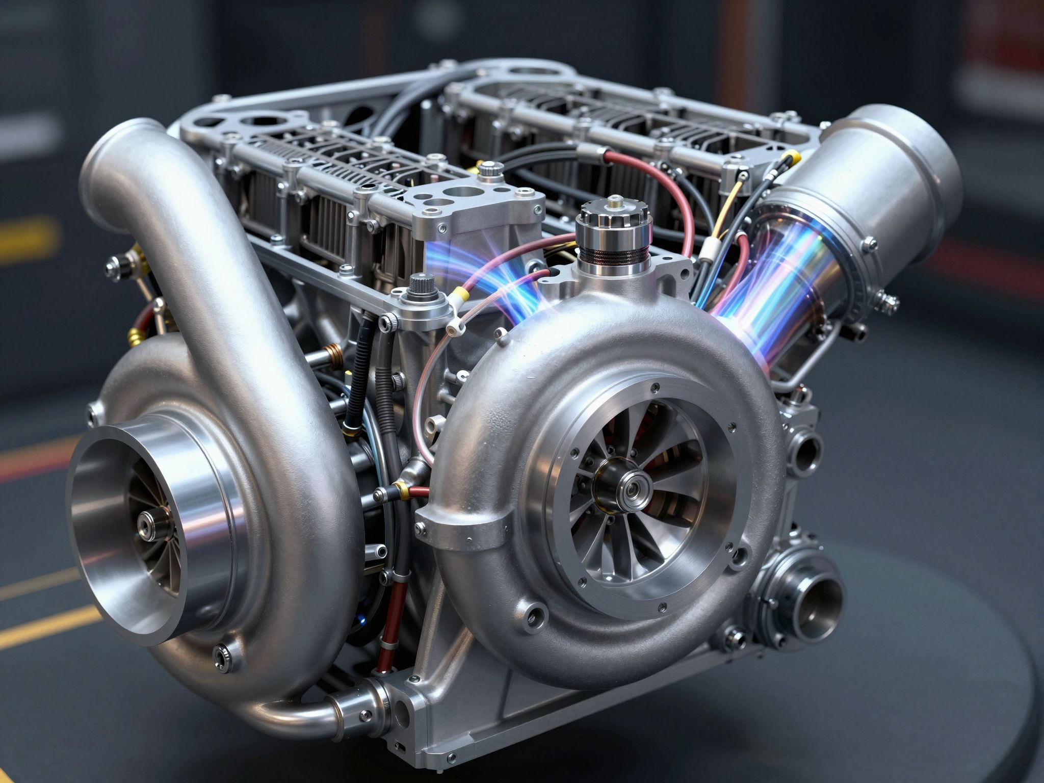 A hibrid turbómotor gyorsít villamos rásegítéssel, csökkentve fogyasztást.