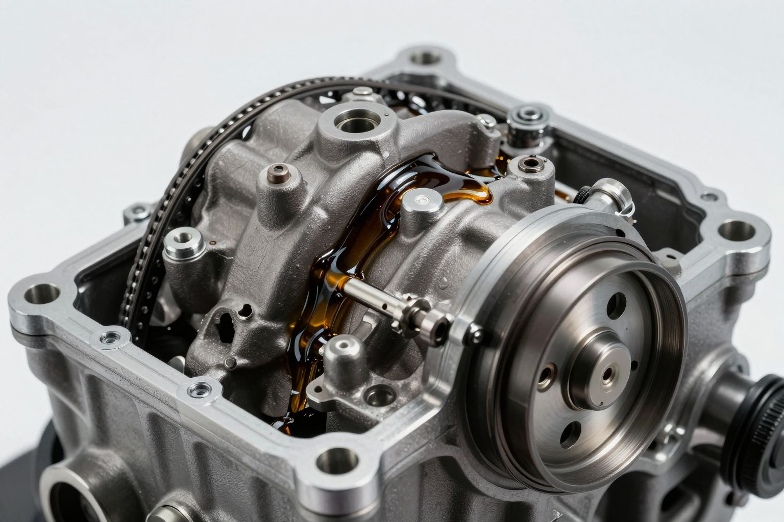 A hidraulikus vezérműlánc feszítő automatikusan szabályozza láncfeszességet.