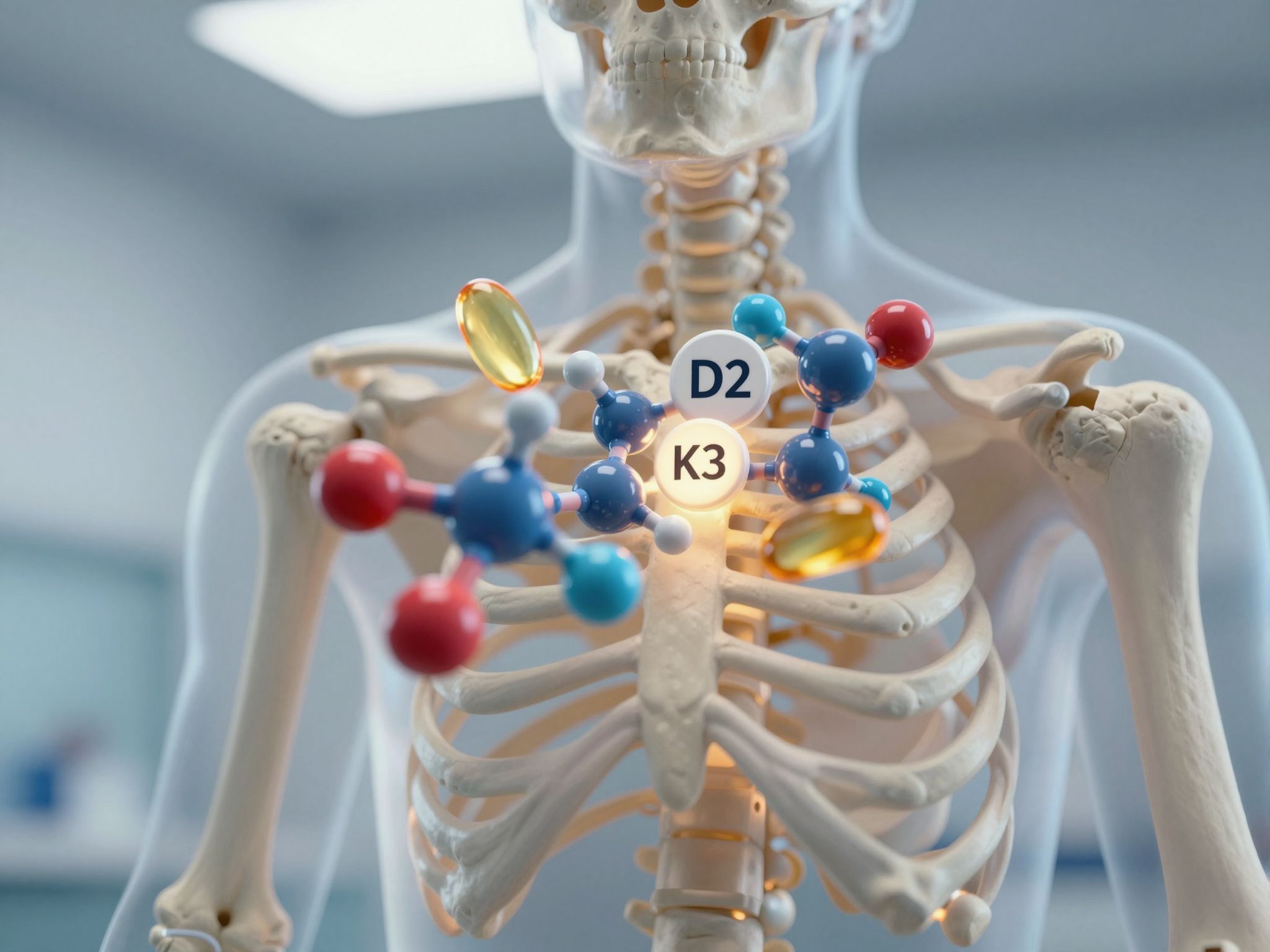 A K2 aktiválja a D3 által beindított kalcium-anyagcserét.