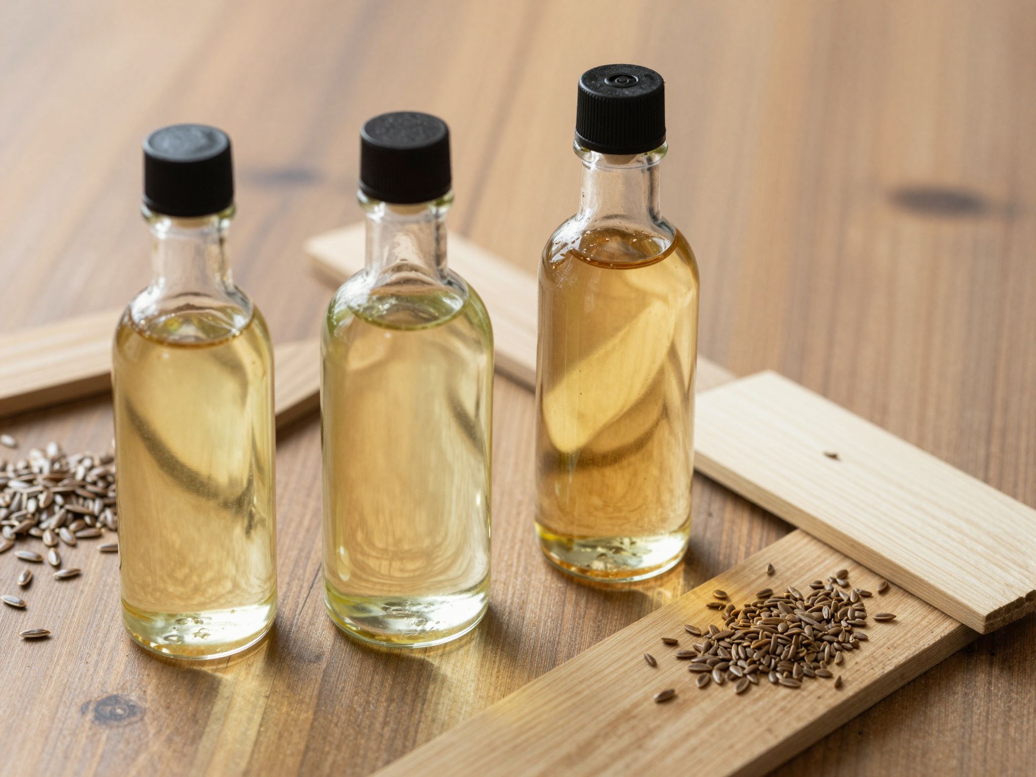 A nyers, főtt és módosított lenolaj különböző száradási tulajdonságokkal rendelkezik.