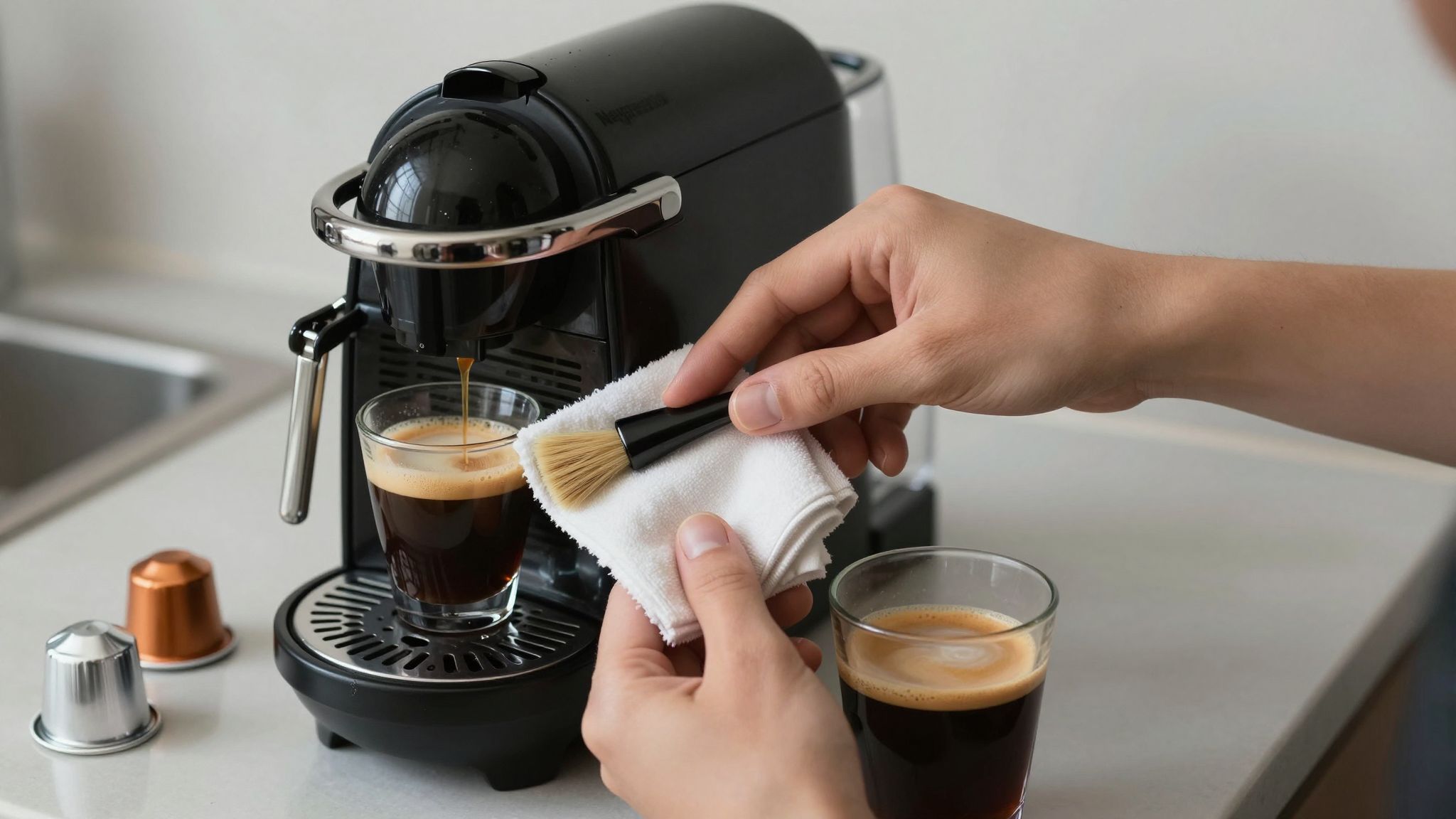 Rendszeres vízkőmentesítés megőrzi a Nespresso kávé ízét.