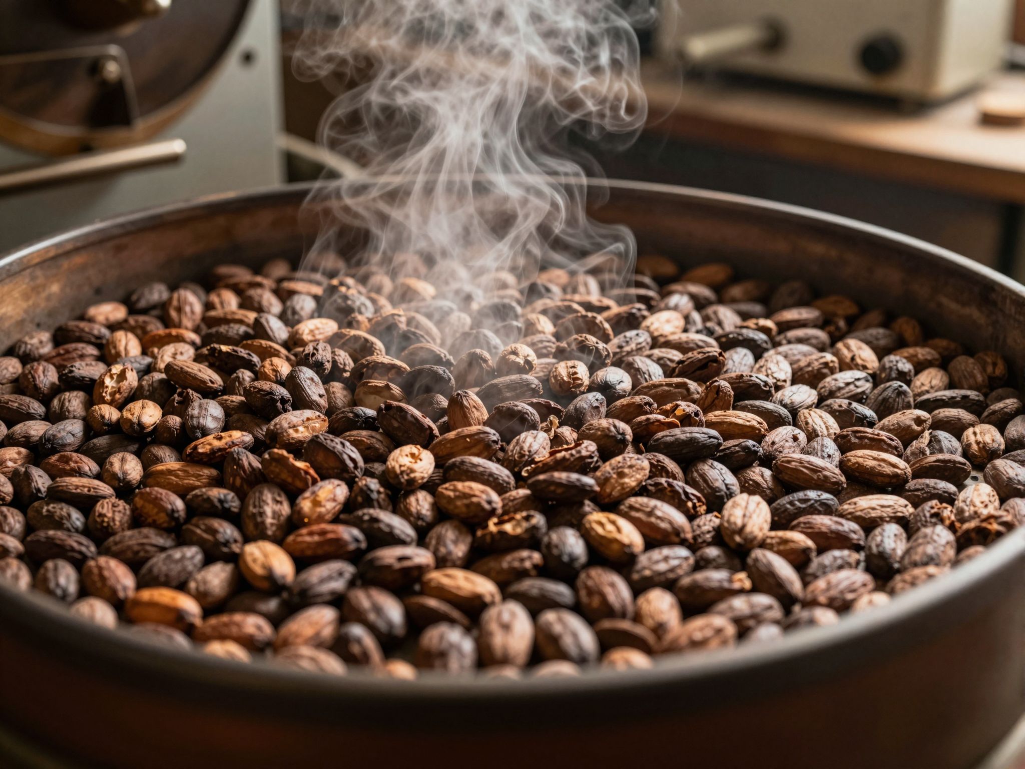 A pörkölés során fejlődnek ki a csokoládé komplex aromái.