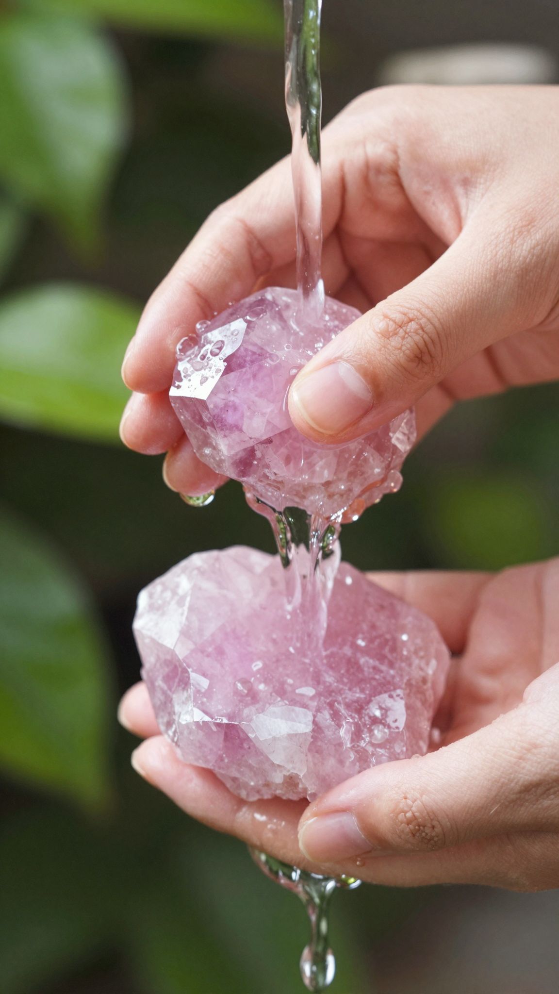 A rubellitet napfényen tisztítva energiával töltjük fel.