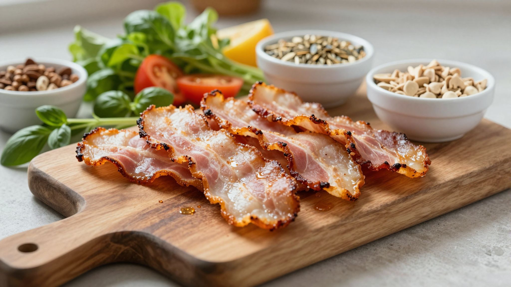 A szalonna B-vitaminokban és cinkben gazdag mikrotápanyagforrás.