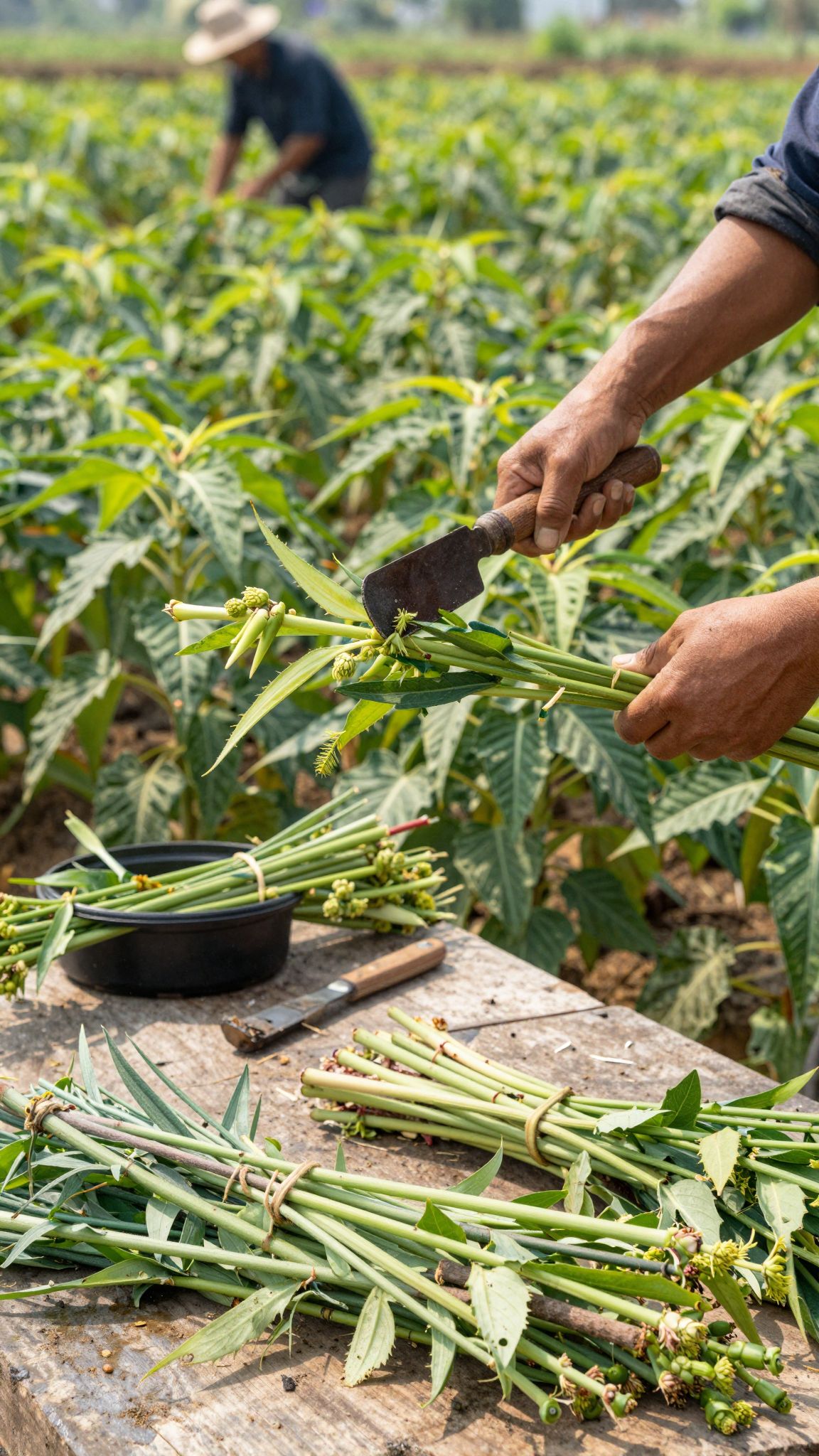 A Vargastem leveleit tavasztól őszig gyűjtik, frissen feldolgozva.