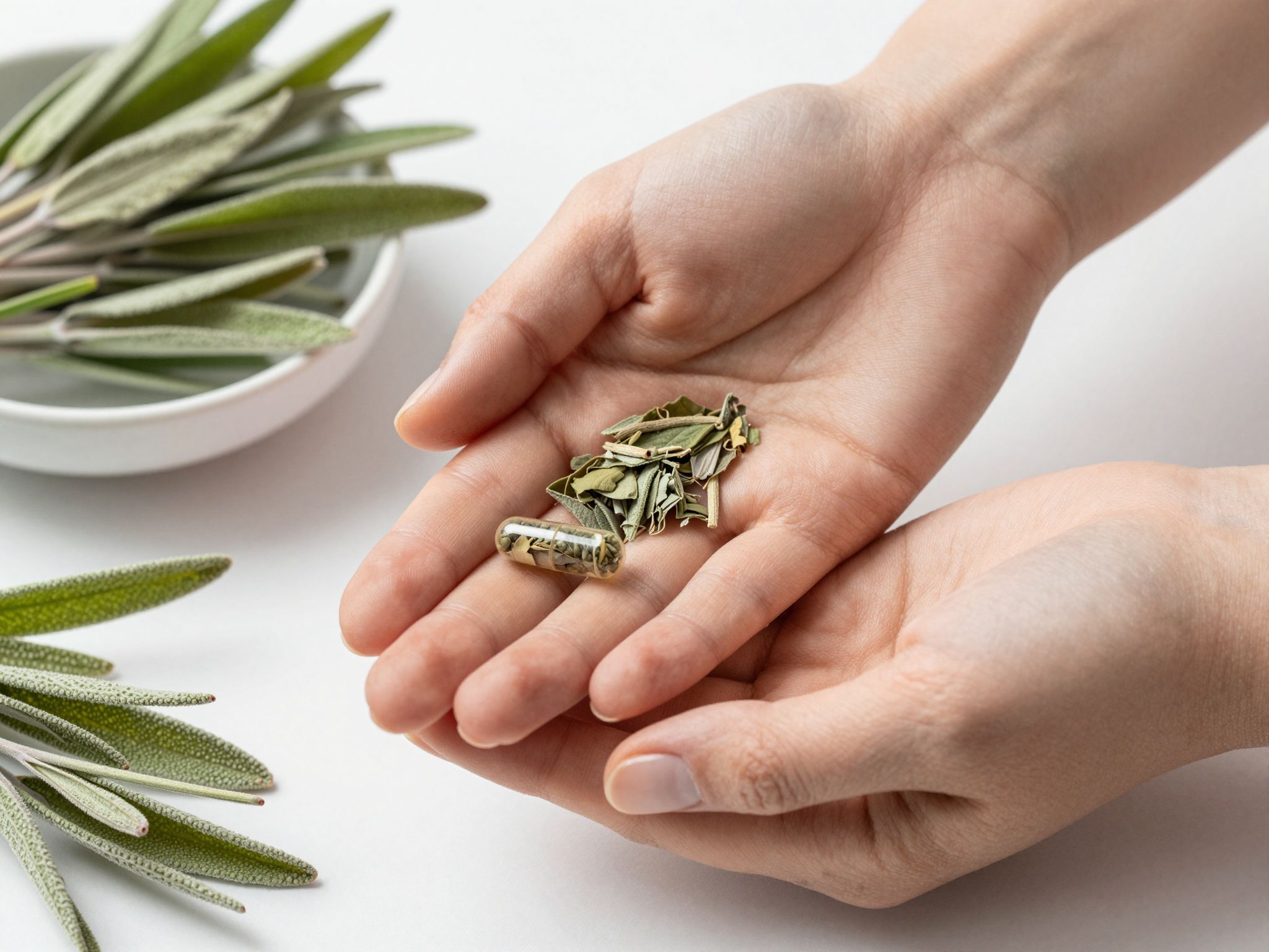 A zsálya kapszula mérsékelt használata általában biztonságos, de óvatosan.