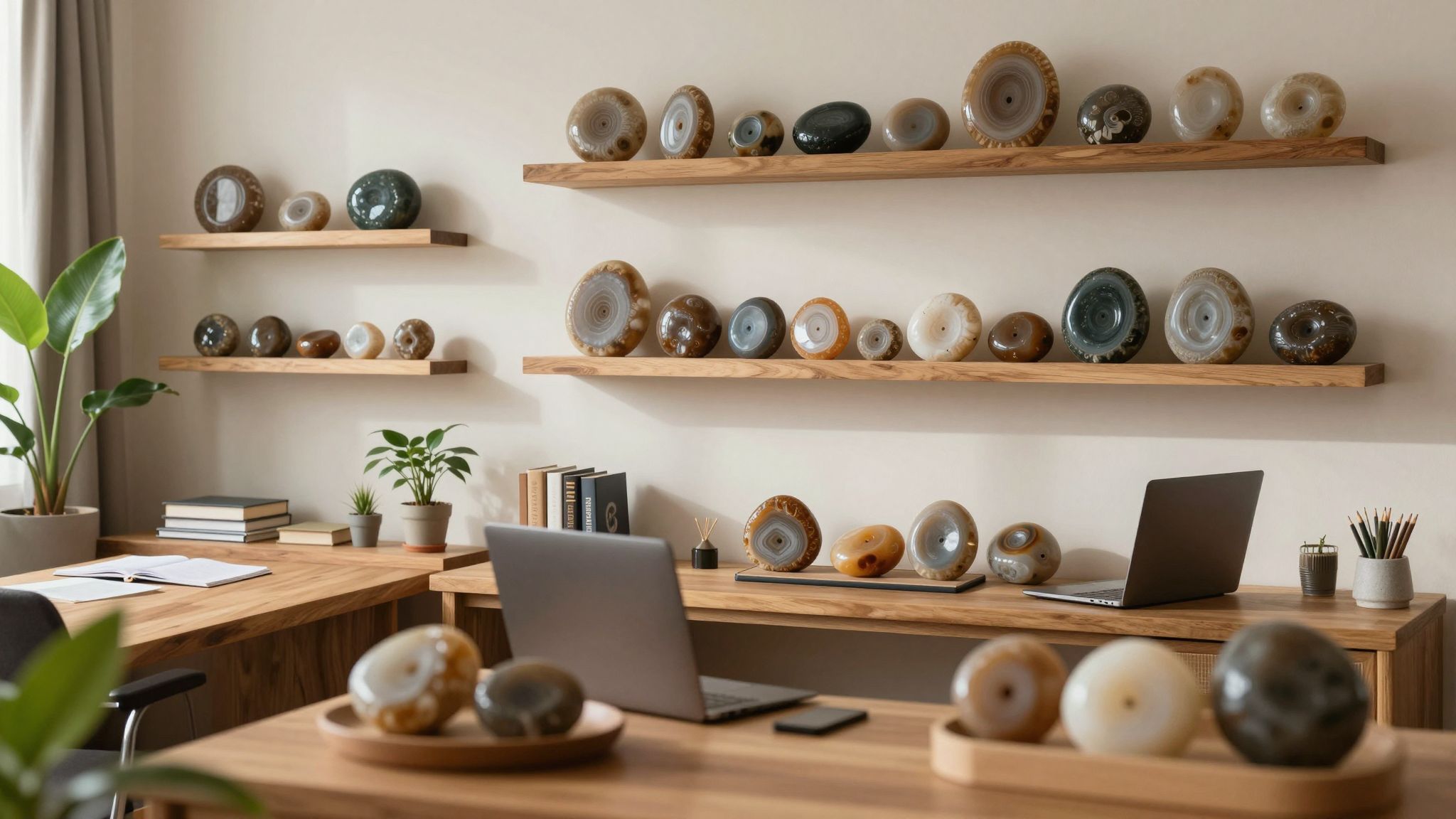 Az achát harmonizálja a teret, védelmet és nyugalmat adva.