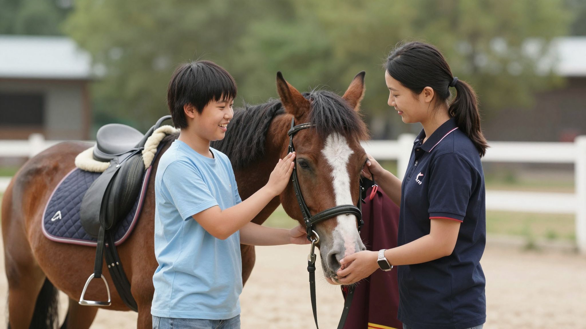 A lovasterápia javítja az autista gyermekek kommunikációs készségeit.