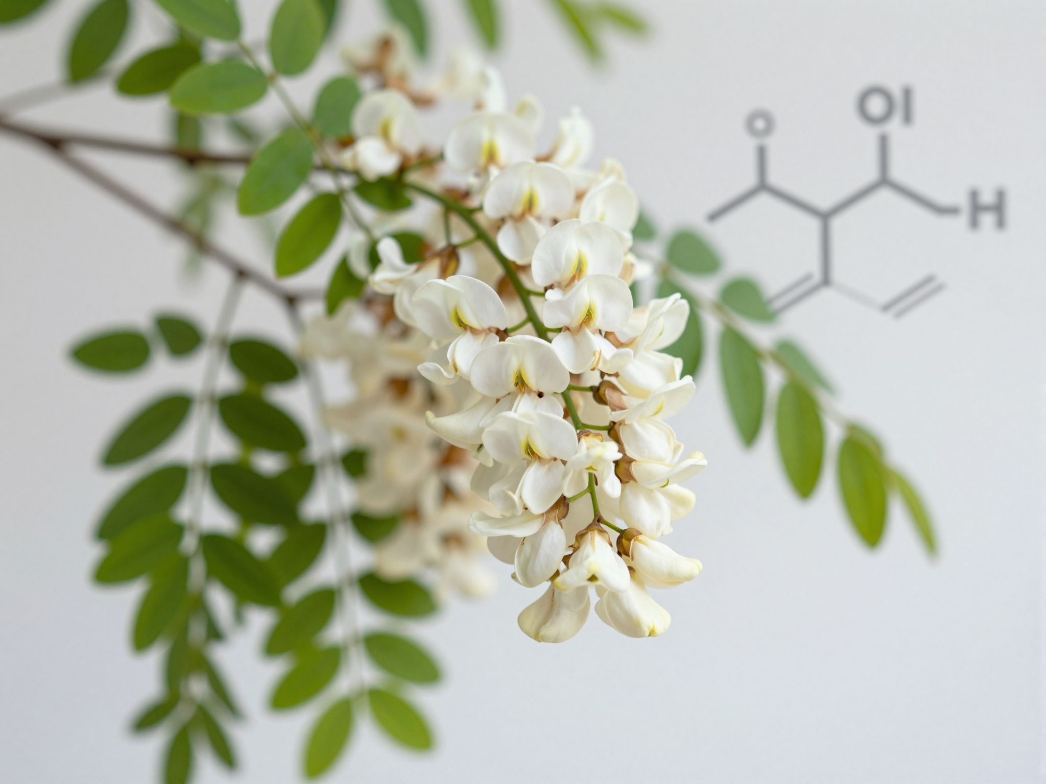 Az akácvirág flavonoidjai erős gyulladáscsökkentő hatással bírnak.