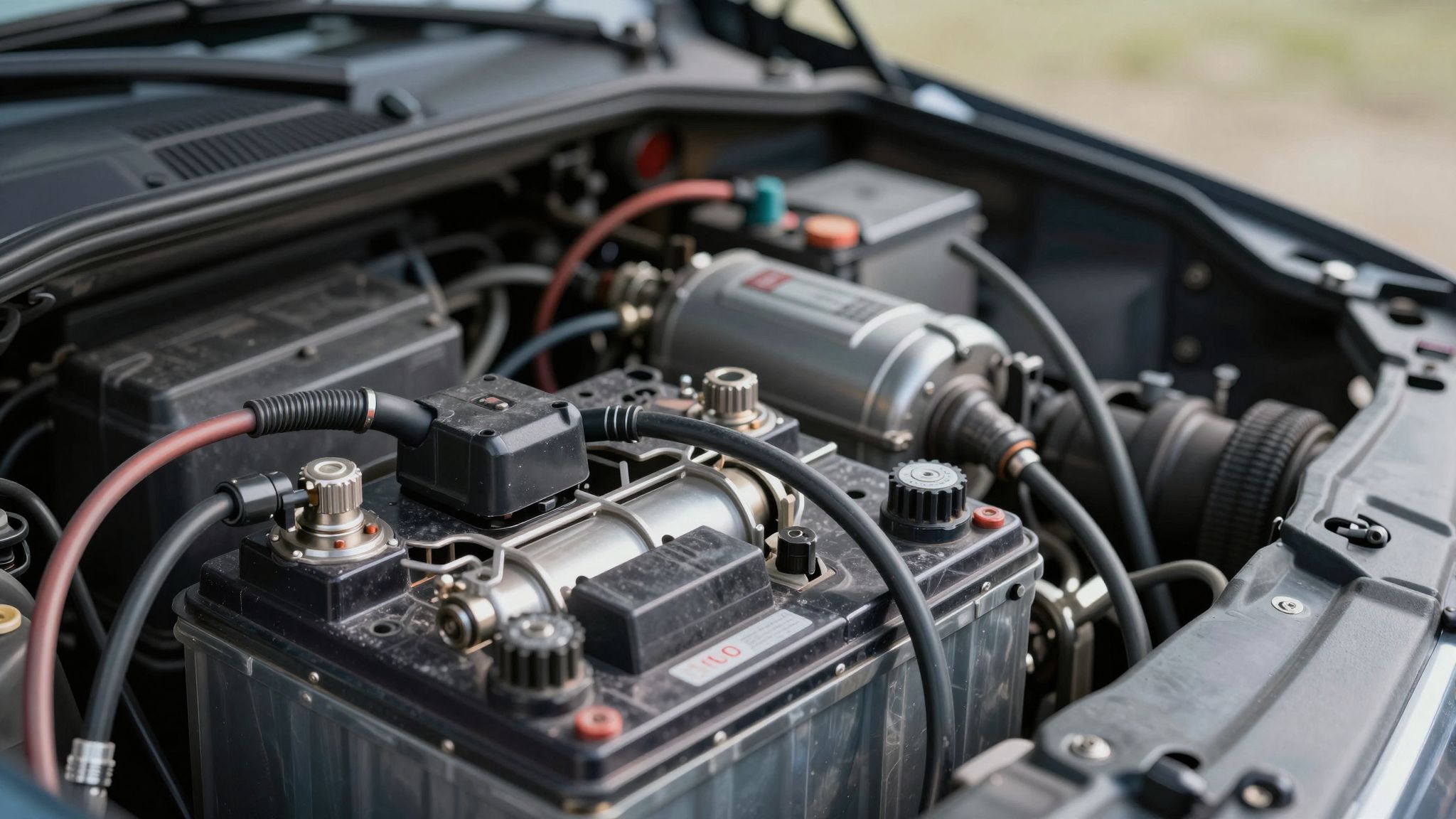 Az akkumulátor biztosítja az önindító gyors elindításához szükséges energiát.