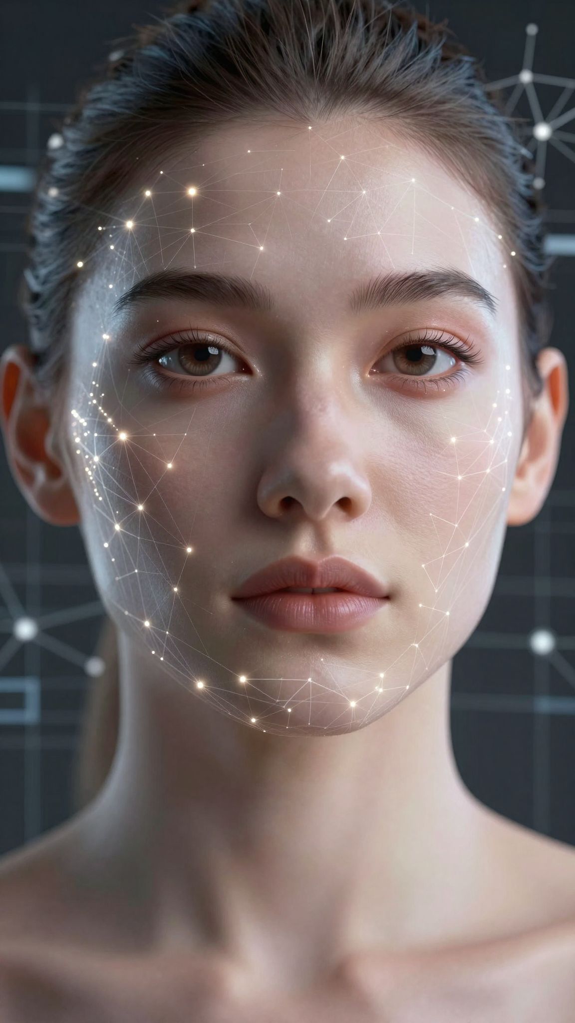 Az arcfelismerés pontos mintapontokat és hálózati kapcsolatokat használ.