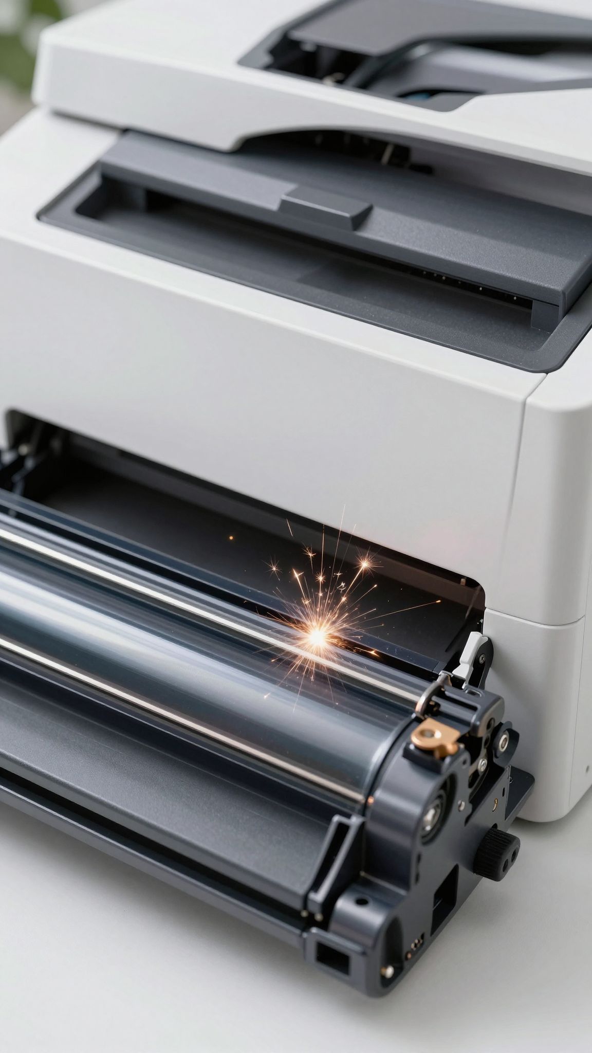 Az elektrosztatikus töltés a dob és toner közti vonzás alapja.