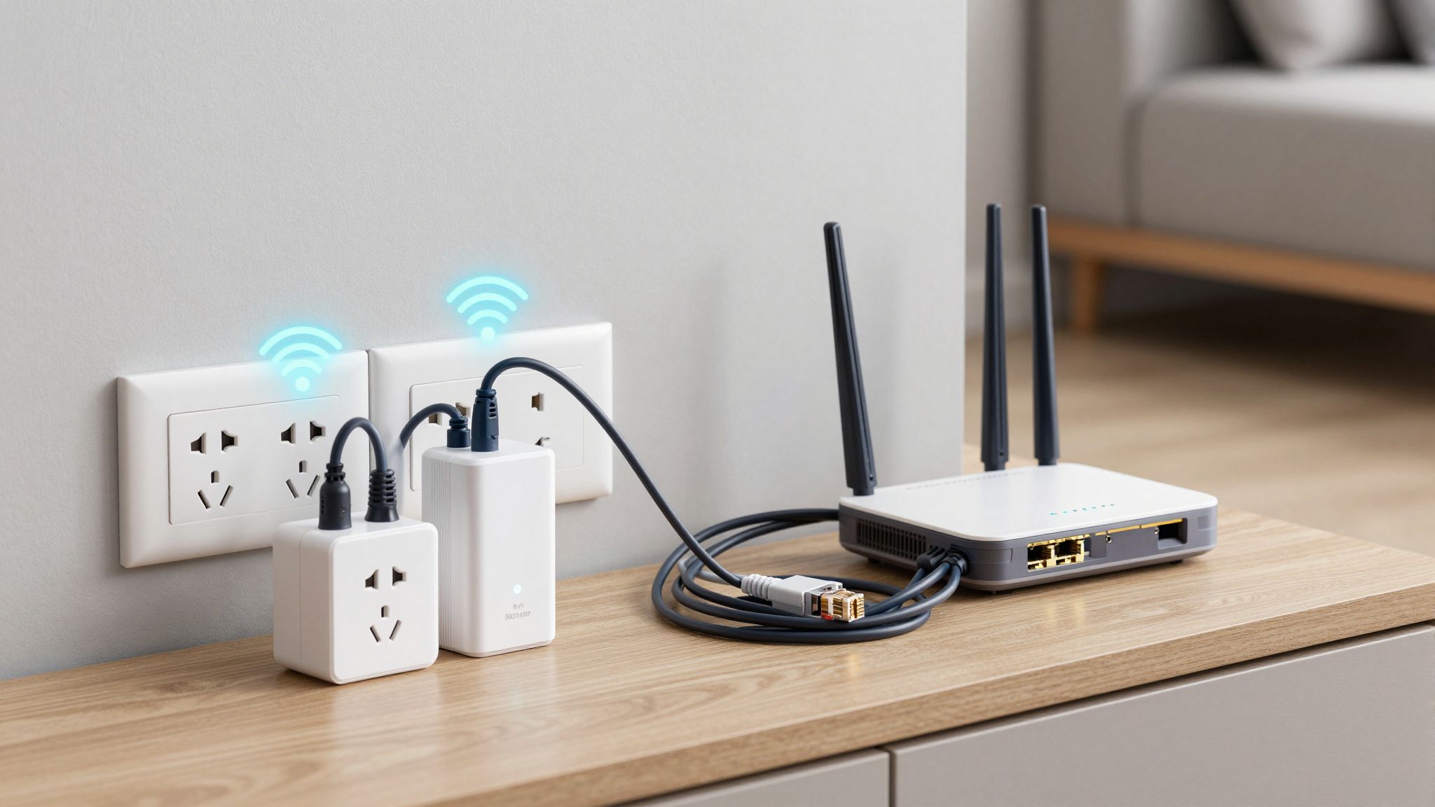 A powerline adapter gyorsabb jelátvitelt biztosít, mint Wi-Fi.