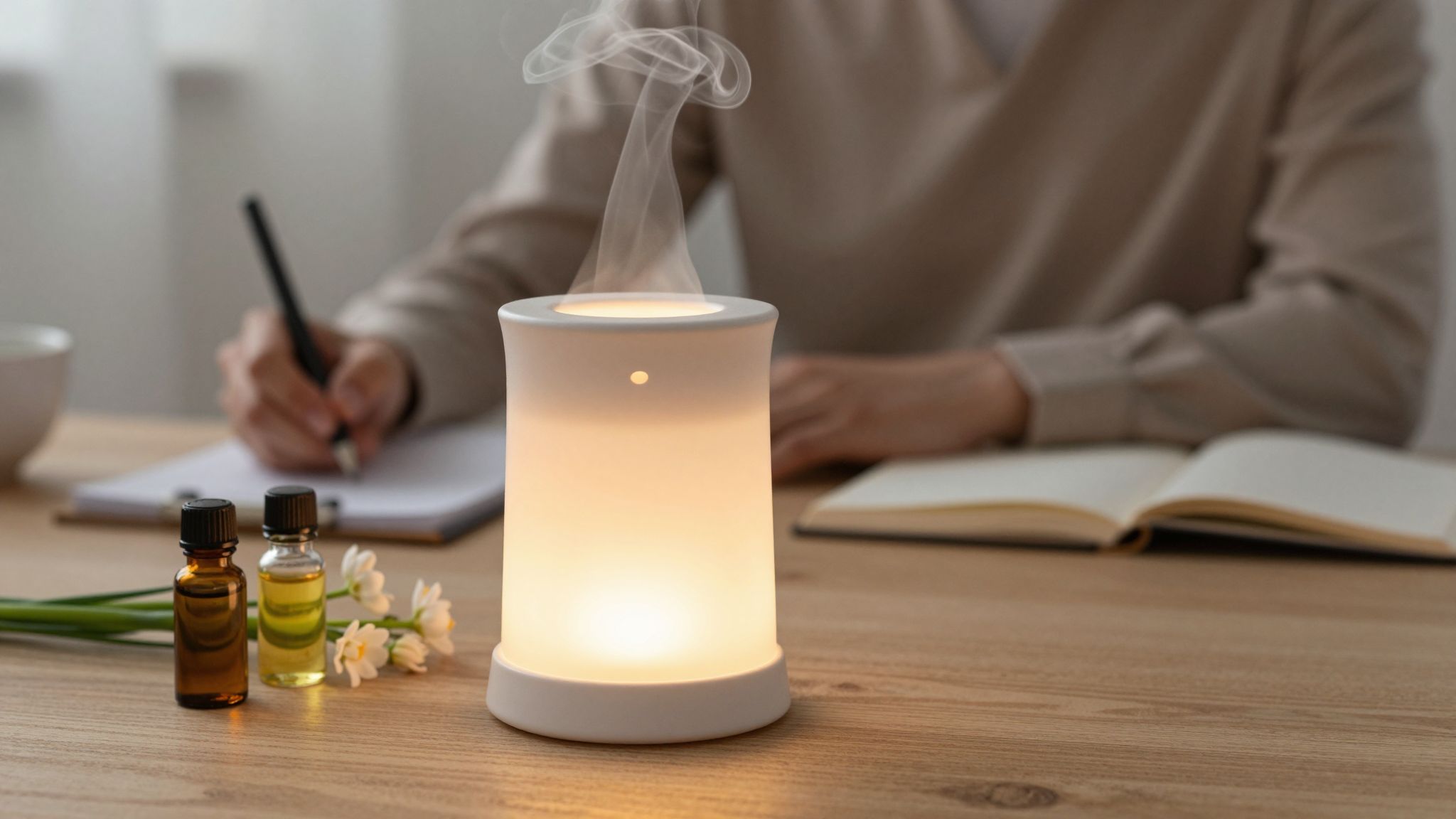 A Nardus olaj aromalámpa segíti a mély koncentrációt.