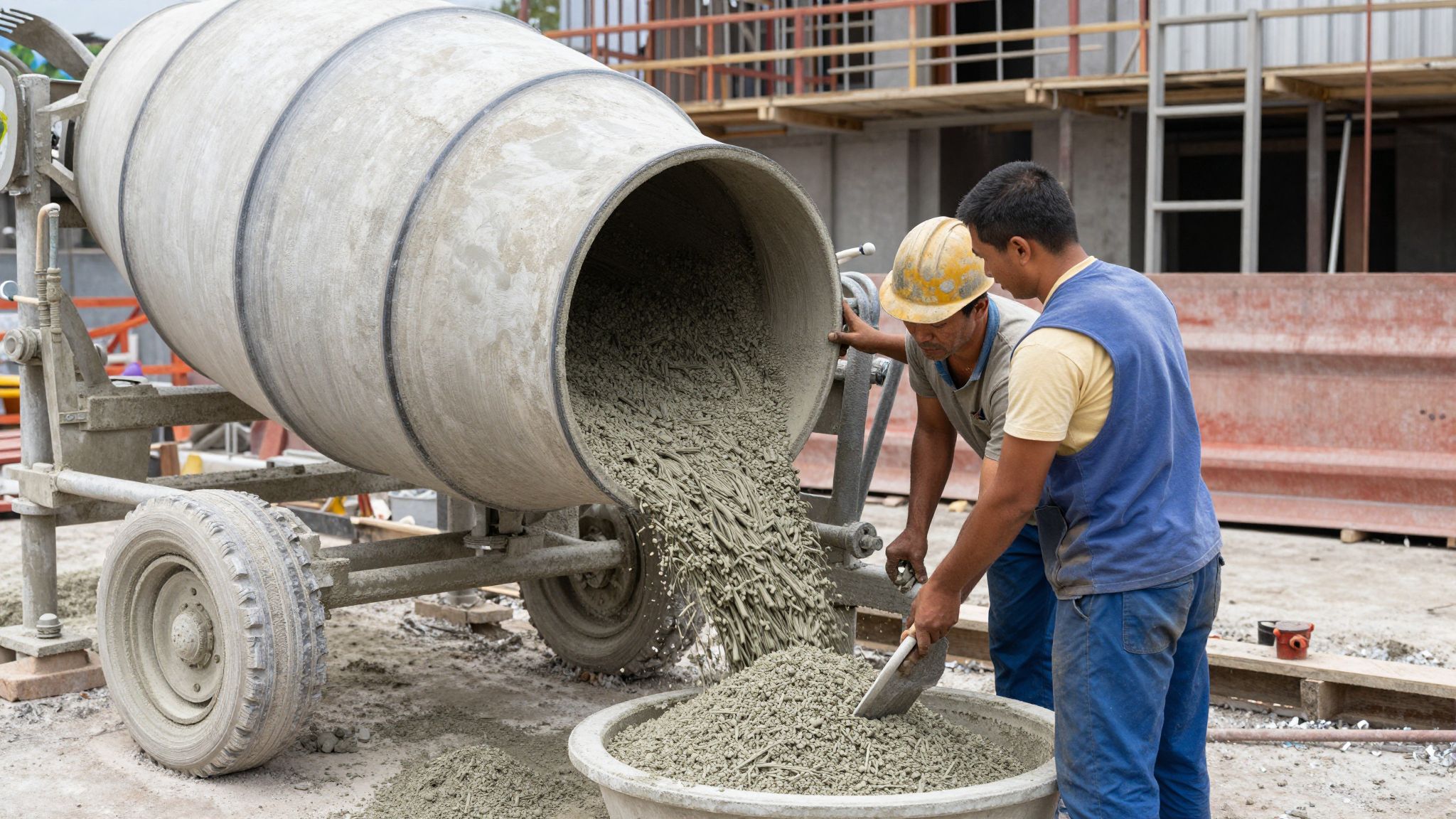 A túl sok víz gyengíti a beton szilárdságát.
