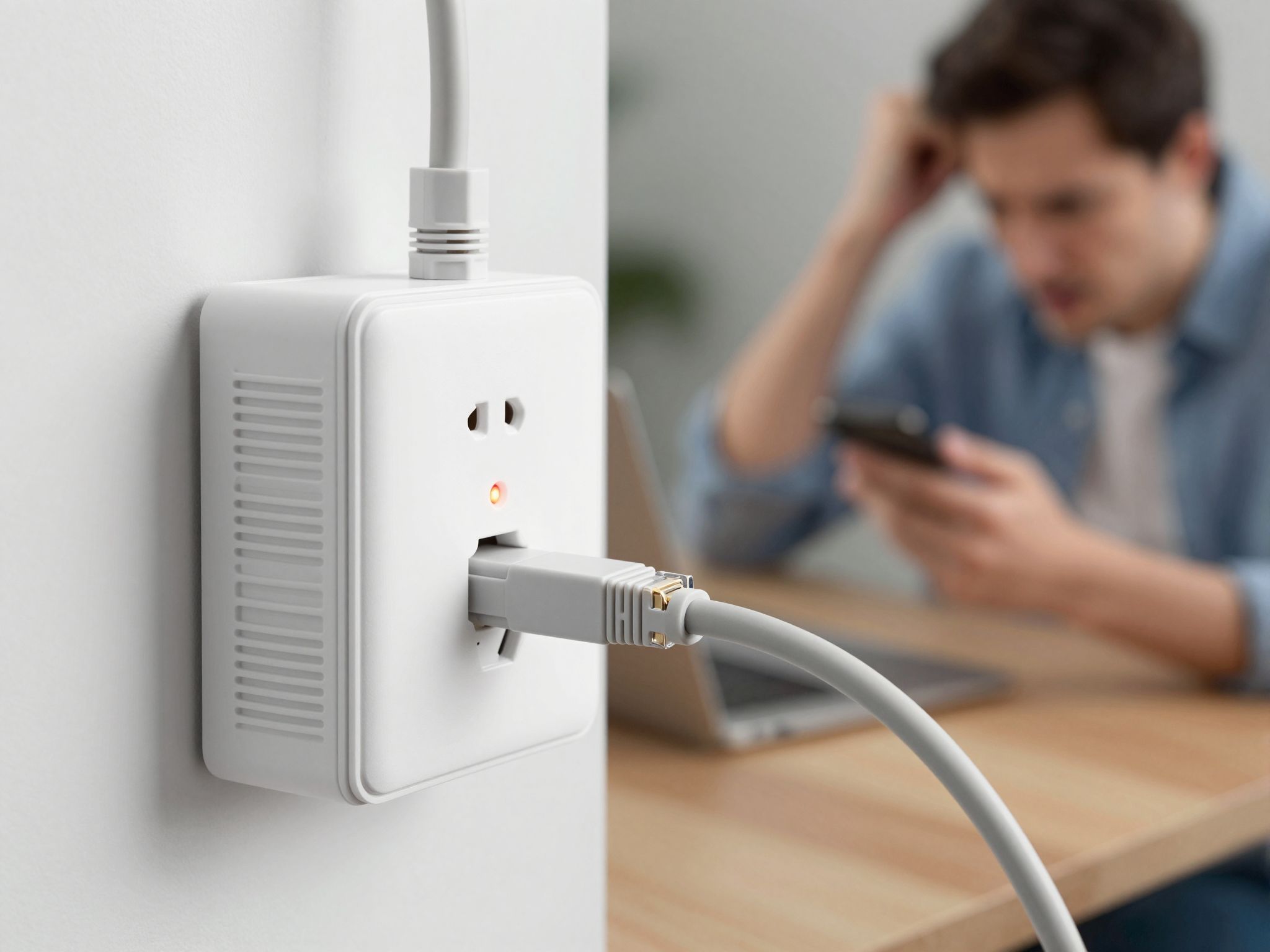 Powerline adapter jele csökkenhet régi elektromos vezetékeken.