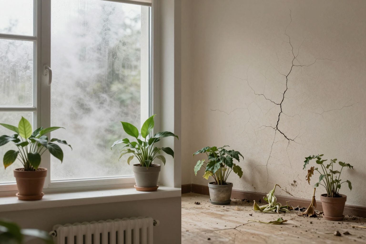 A túl magas páratartalom penészgombák kialakulását ösztönzi.