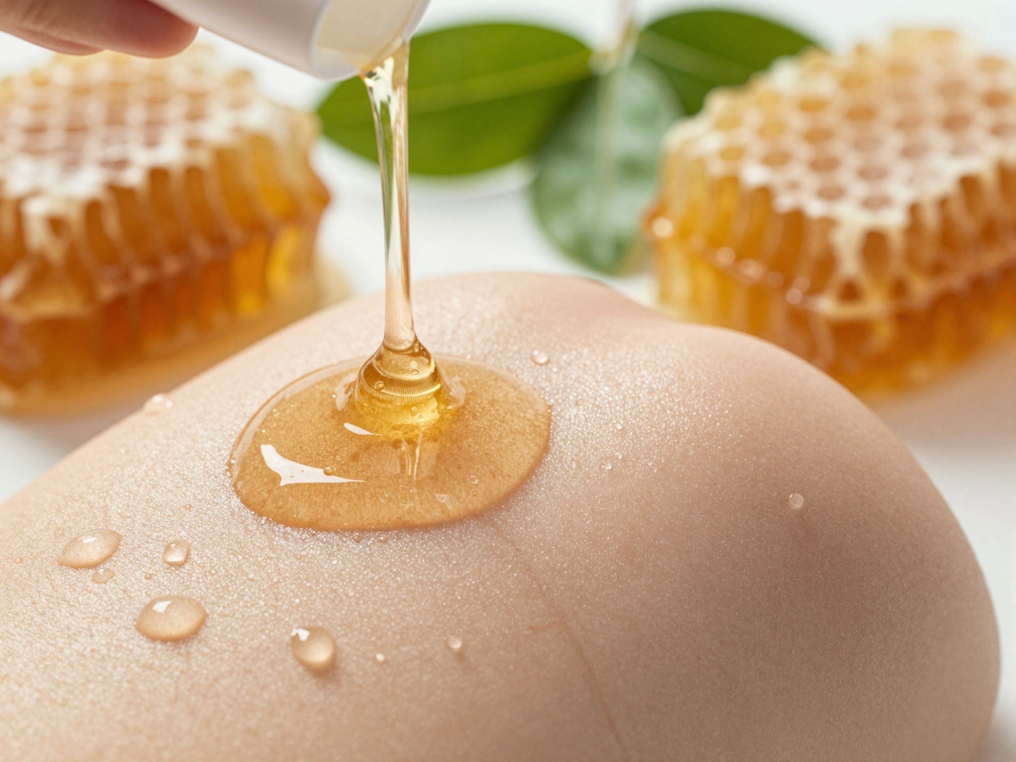 A méz természetes humektánsként mélyen hidratálja a bőrt.