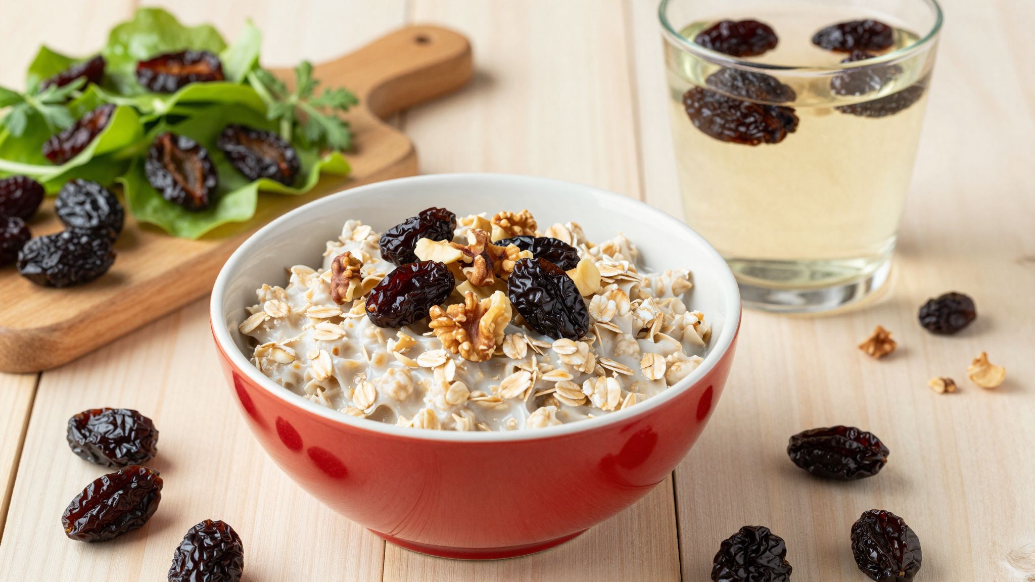 Az aszalt szilva ízletes rostforrás lehet reggeliben vagy salátában.