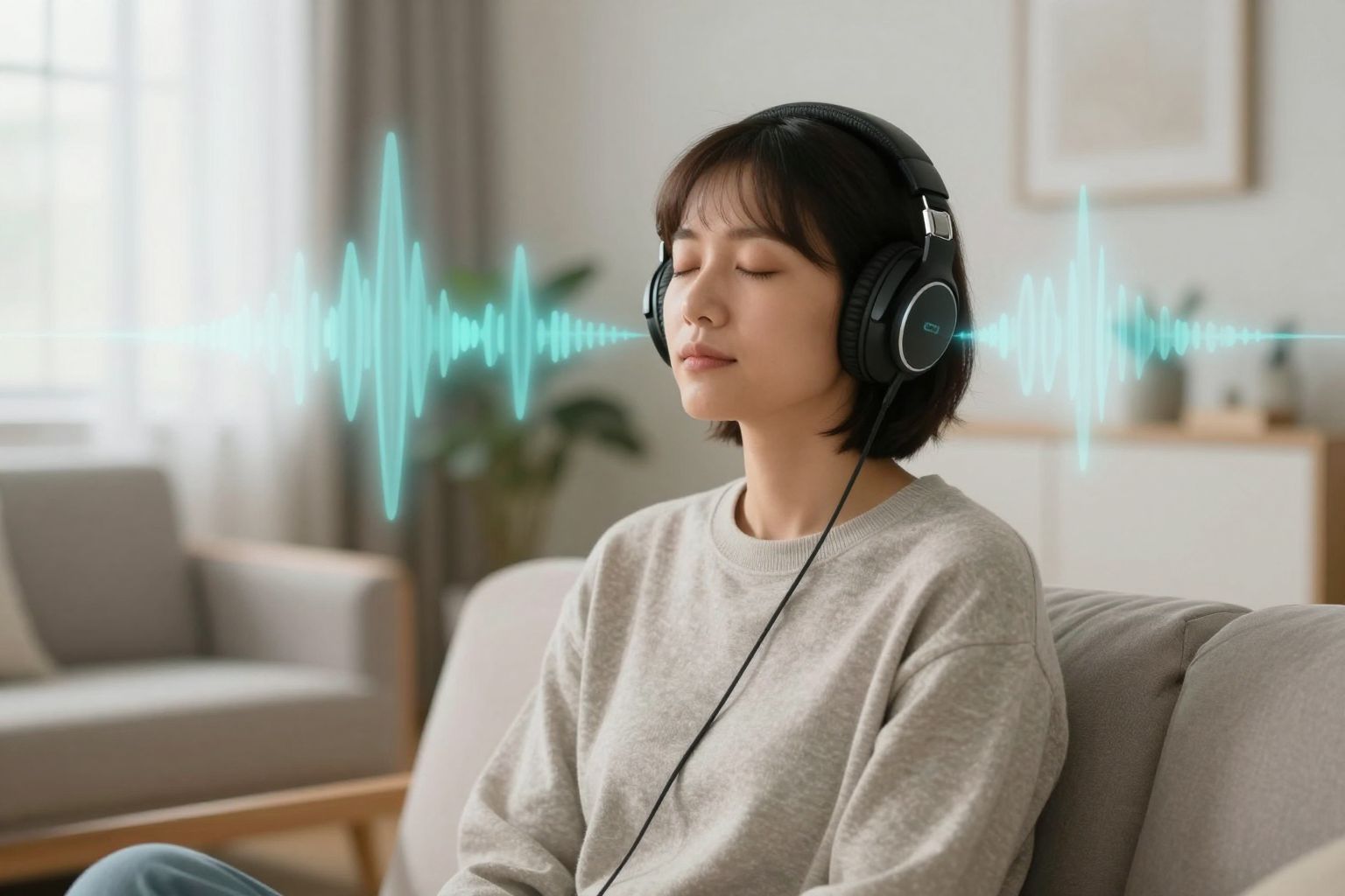 A Solfeggio frekvenciák otthoni hallgatása segíti a relaxációt.