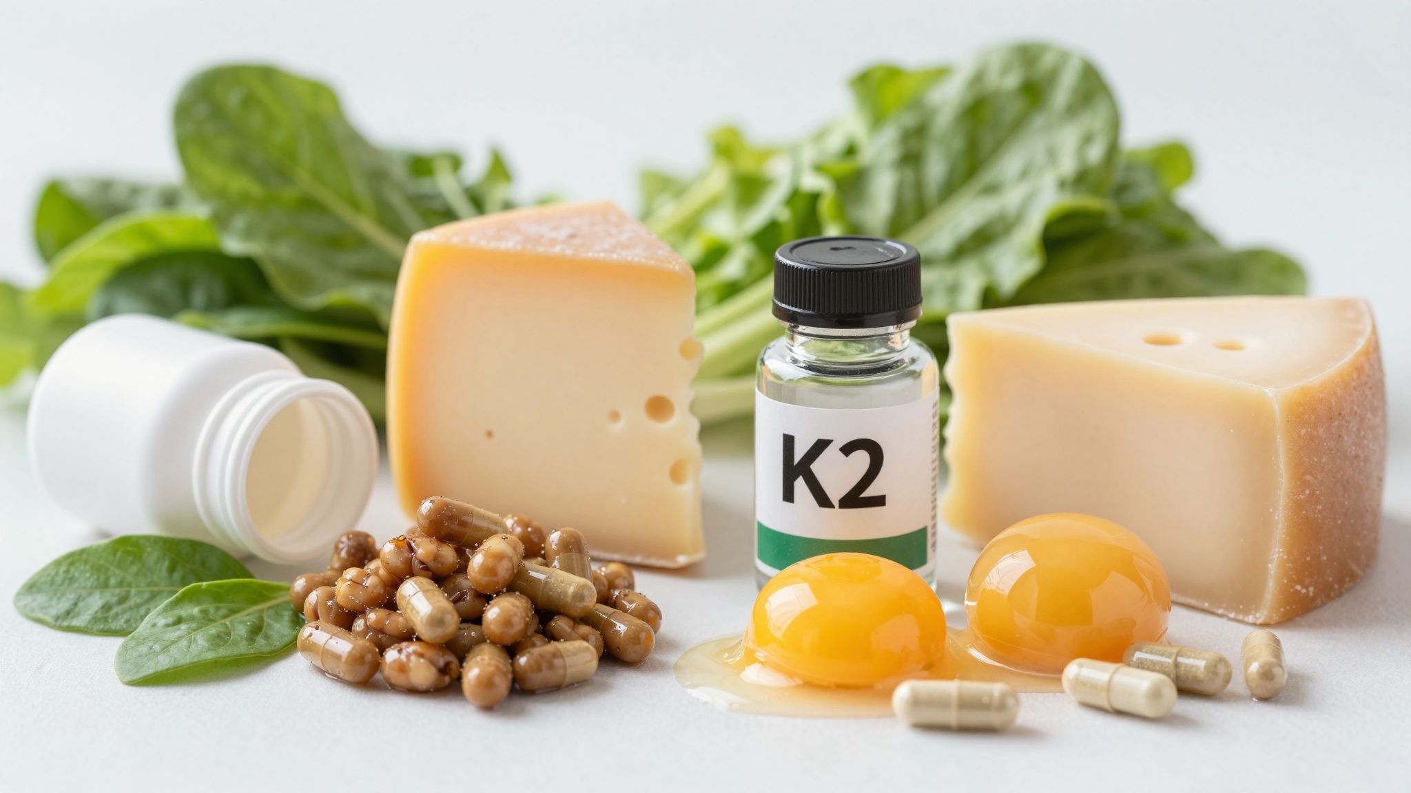 K2-vitamin fő forrásai: natúr sajtok és fermentált ételek.